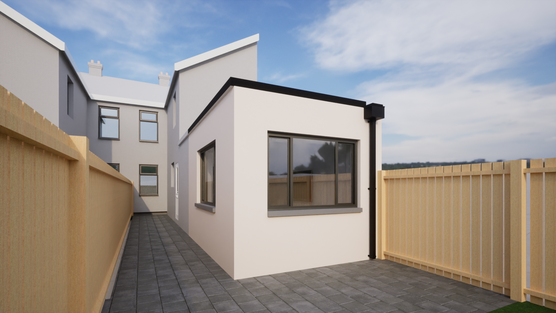 CGI of exterior Extension