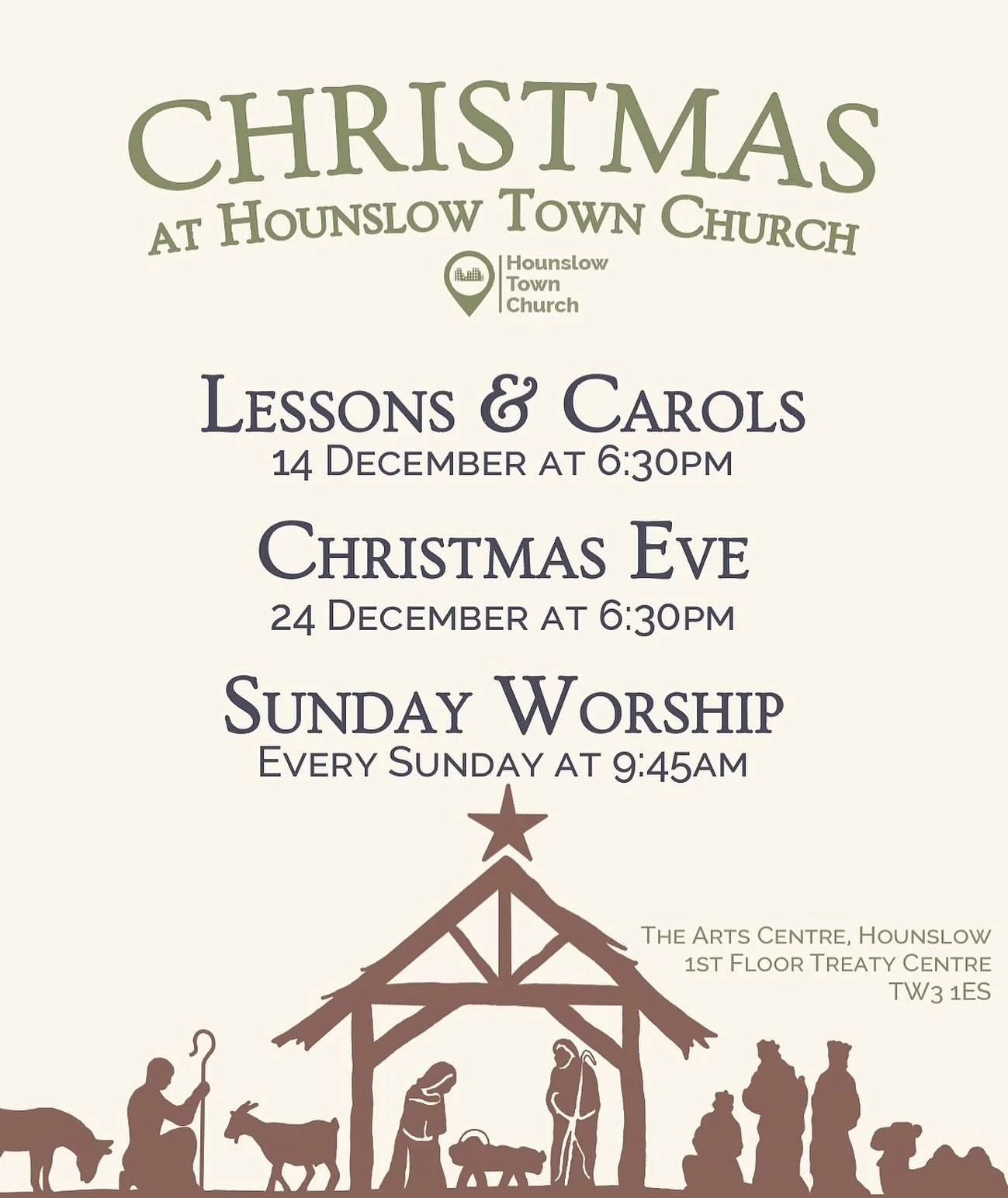 We have many Christmas events happening in December. We would love to have you join us in celebrating the birth of Christ! 

Send this to someone you know and invite them to join us! 

#hounslow #hounslowtownchurch #london #goodnews #churchplanting