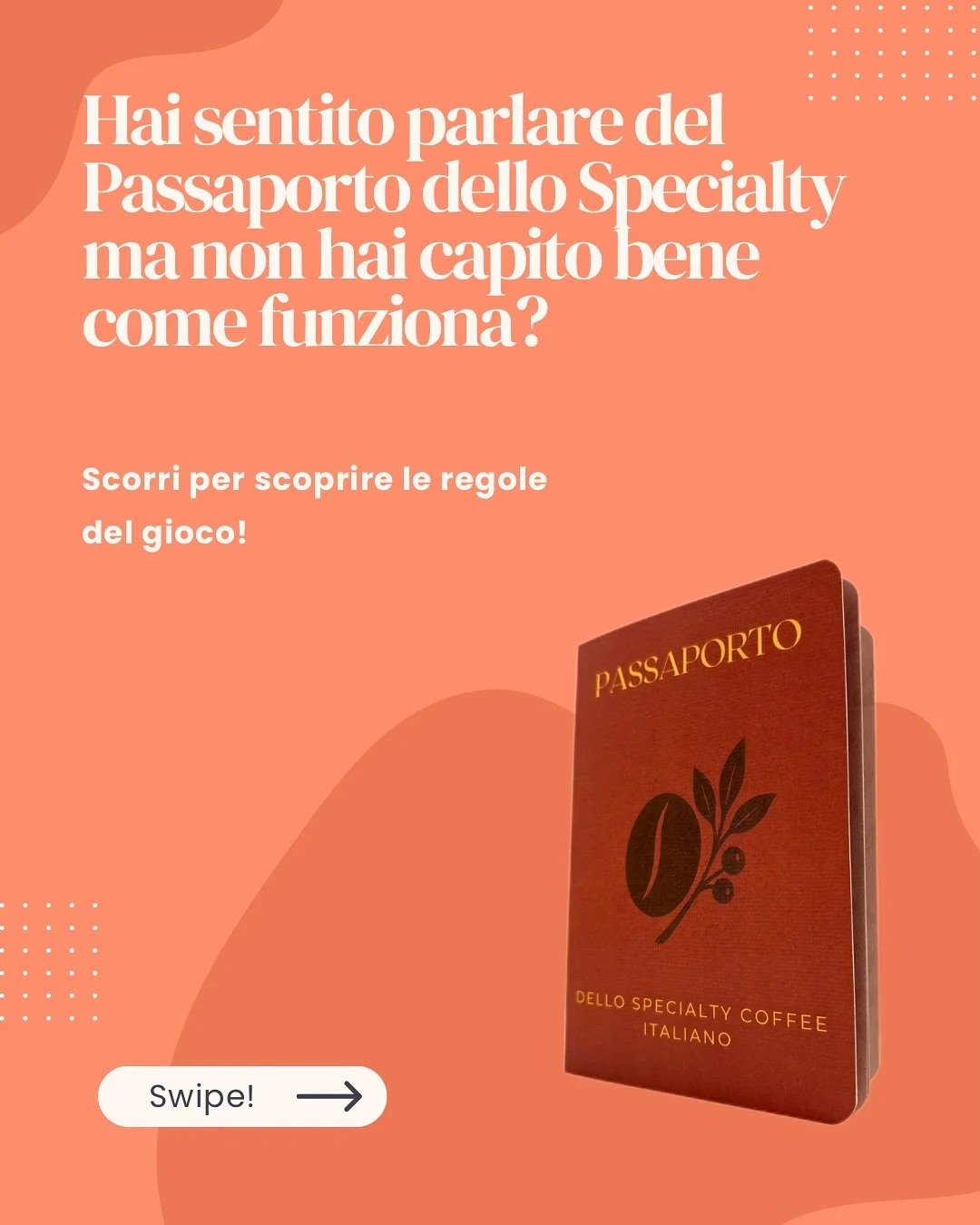 📒 Come funziona il Passaporto dello Specialty Coffee Italiano?
Spoiler: non serve essere esperti, ma solo curiosi 

Swipe 👉 per scoprire:

Che tu sia un novellino, un appassionato o un coffee traveler seriale, questo passaporto &egrave; fatto per a