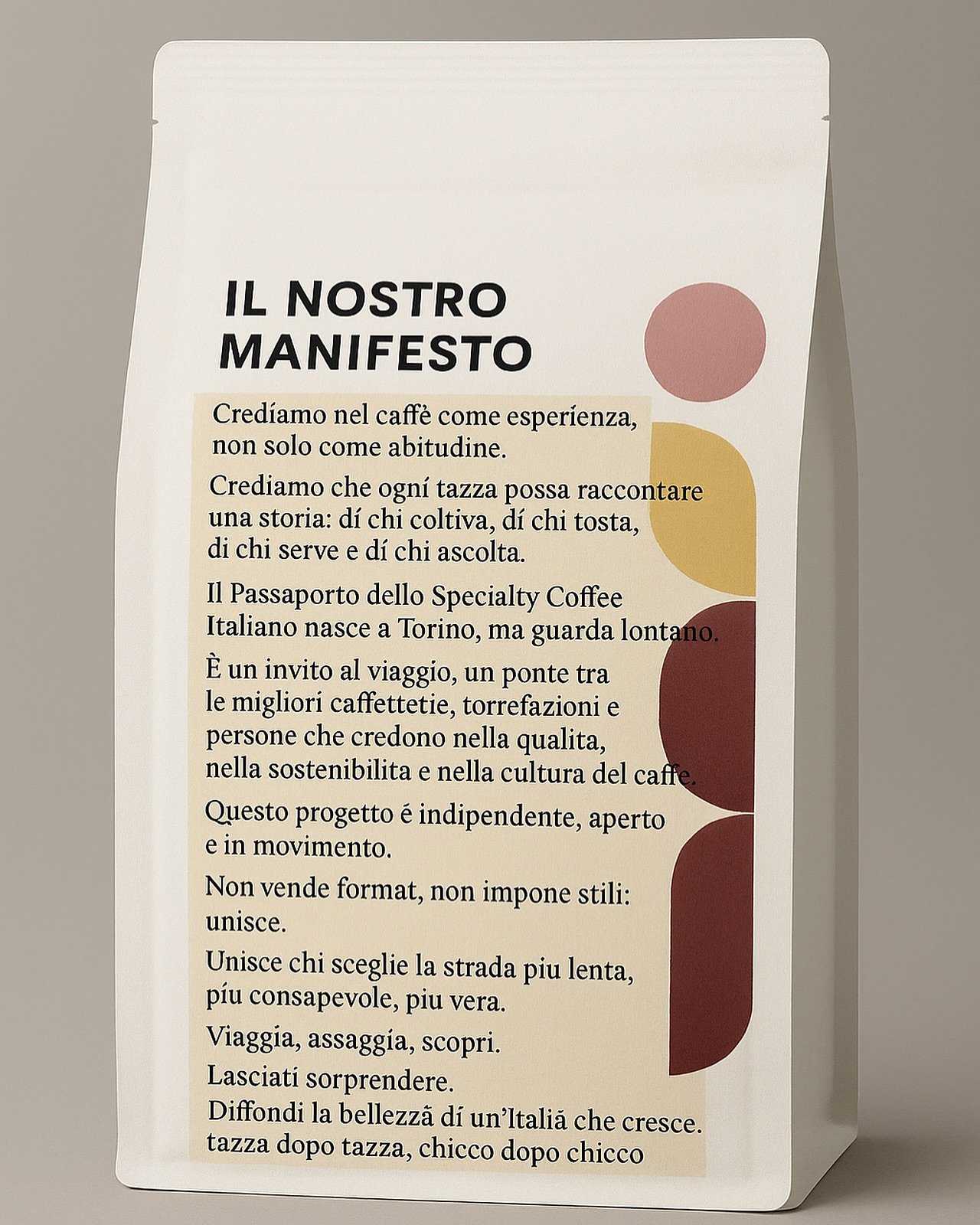 IL NOSTRO MANIFESTO

Crediamo nel caff&egrave; come esperienza, non solo come abitudine.
Crediamo che ogni tazza possa raccontare una storia:
di chi coltiva, di chi tosta, di chi serve e di chi ascolta.

Il Passaporto dello Specialty Coffee Italiano 
