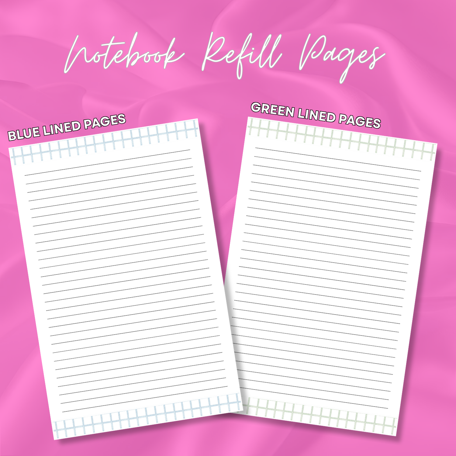 Notebook Refill Pages ONLY