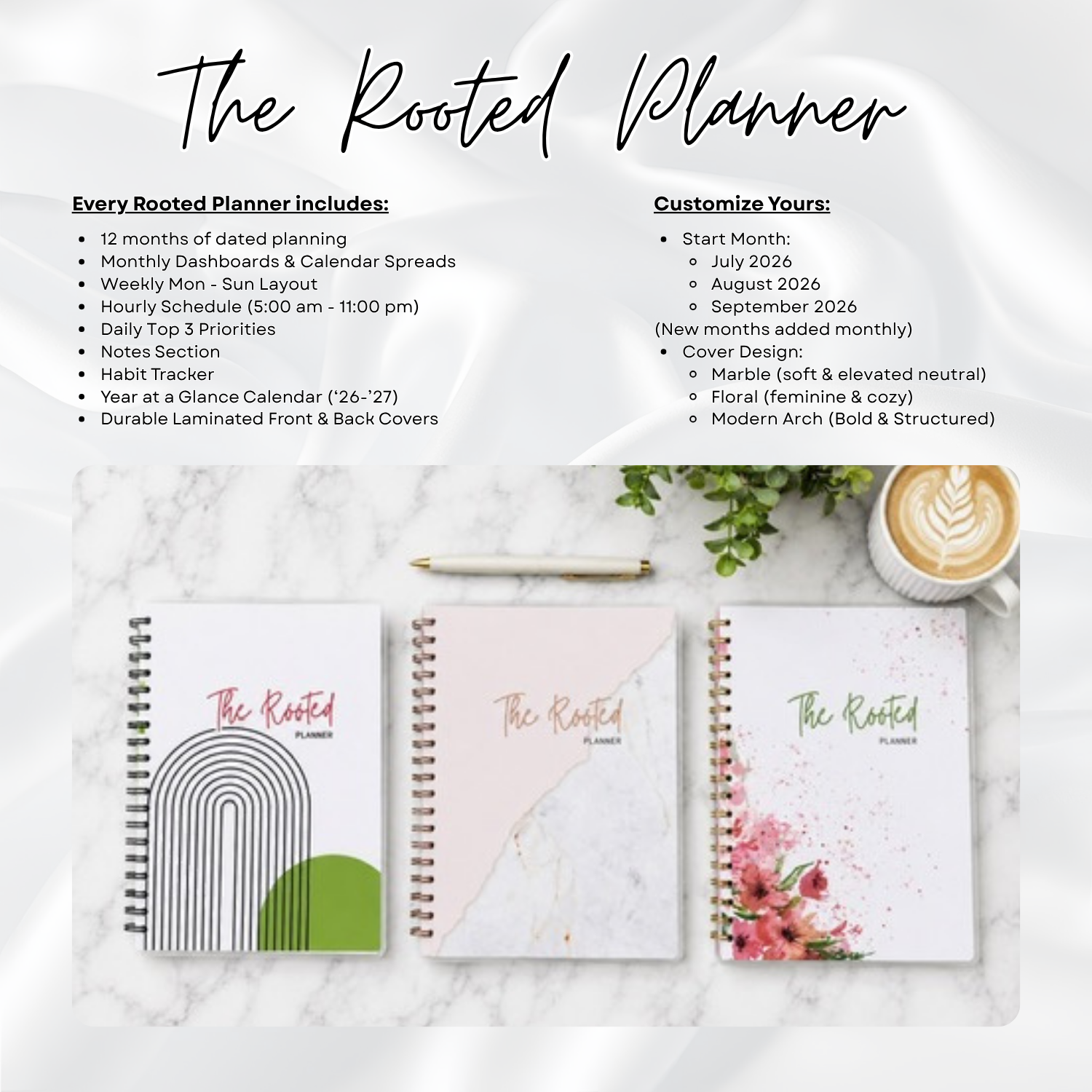 Rooted Planner | 12-Month Dated Planner | Choose Your Start Month