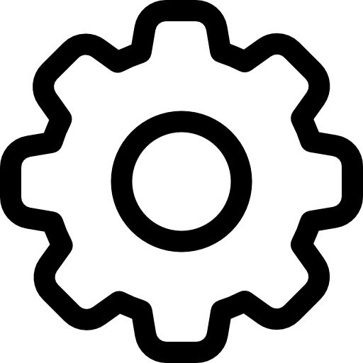 Geometric drawing of an outline square with sections divided by vertical, horizontal, and half circle lines.