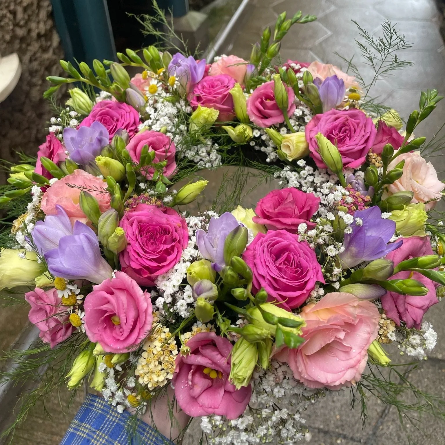 Pink and Purple Wreath
