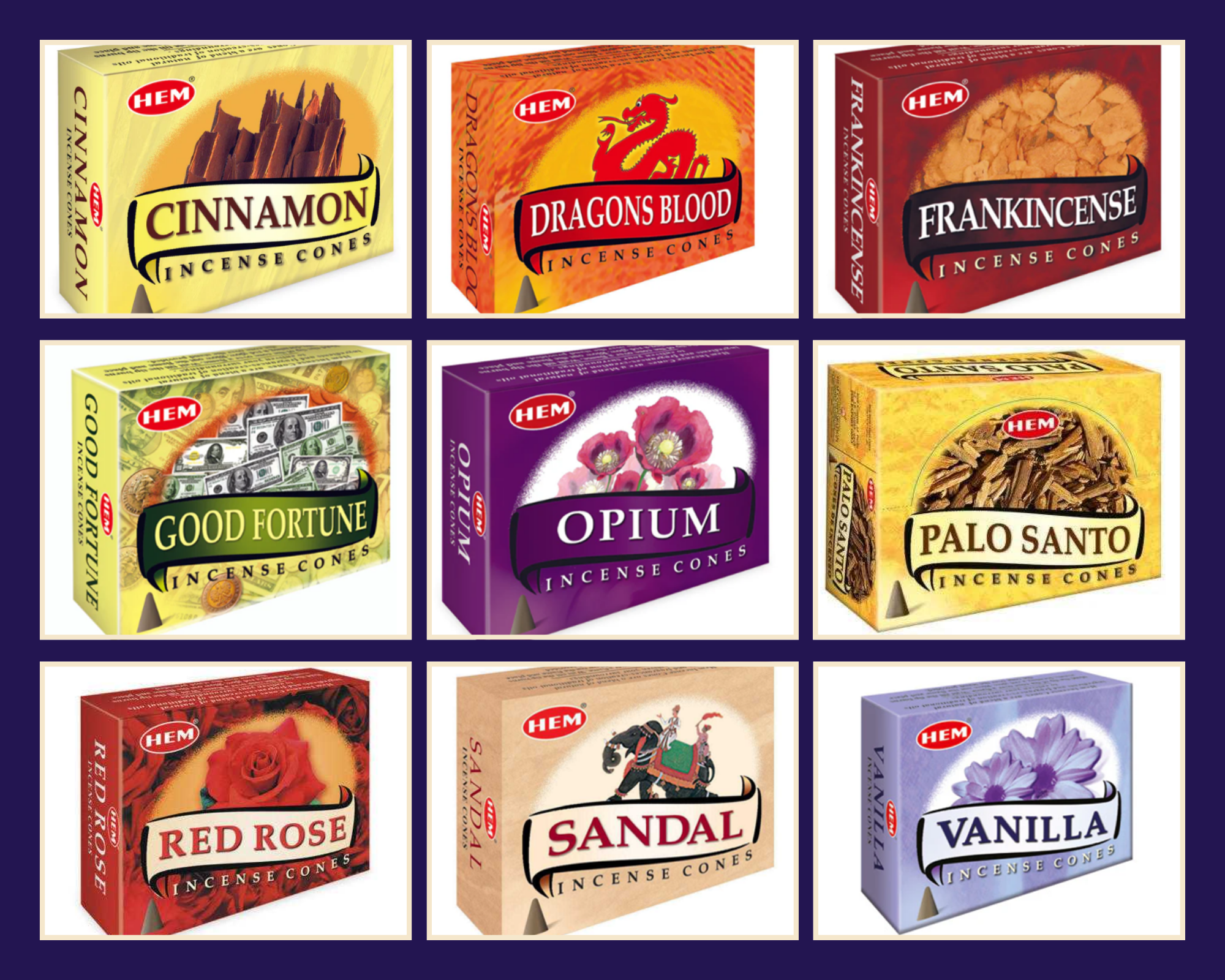 HEM Incense Cones – Assorted Scents