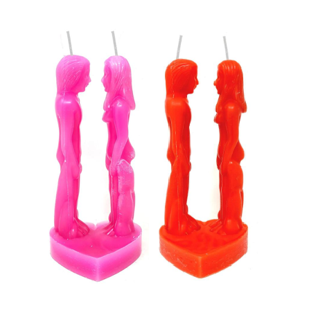 Female & Male Face to Face Candle