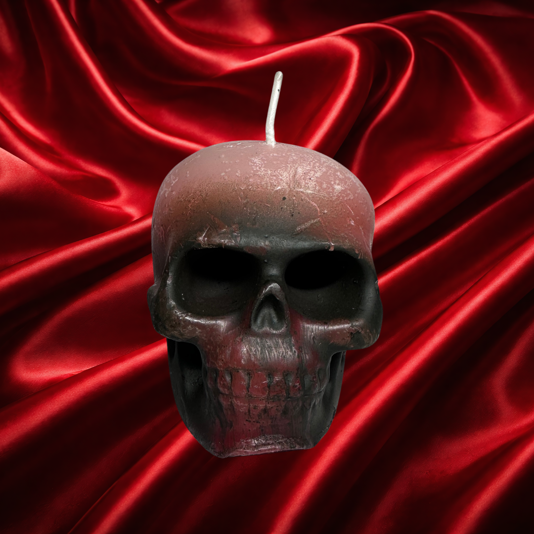 Bleeding Skull Candle
