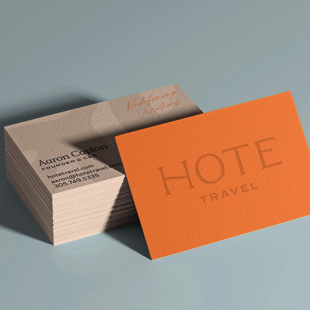 embossed business cards