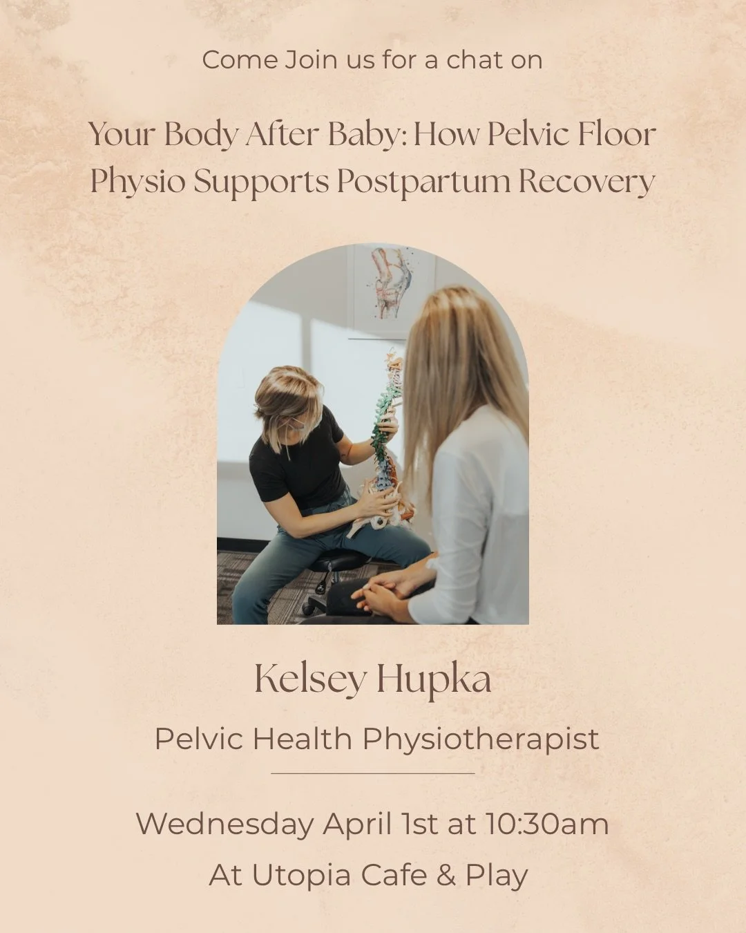 Join @physiokels tomorrow at 10:30am for a talk on all things pelvic floor physio.