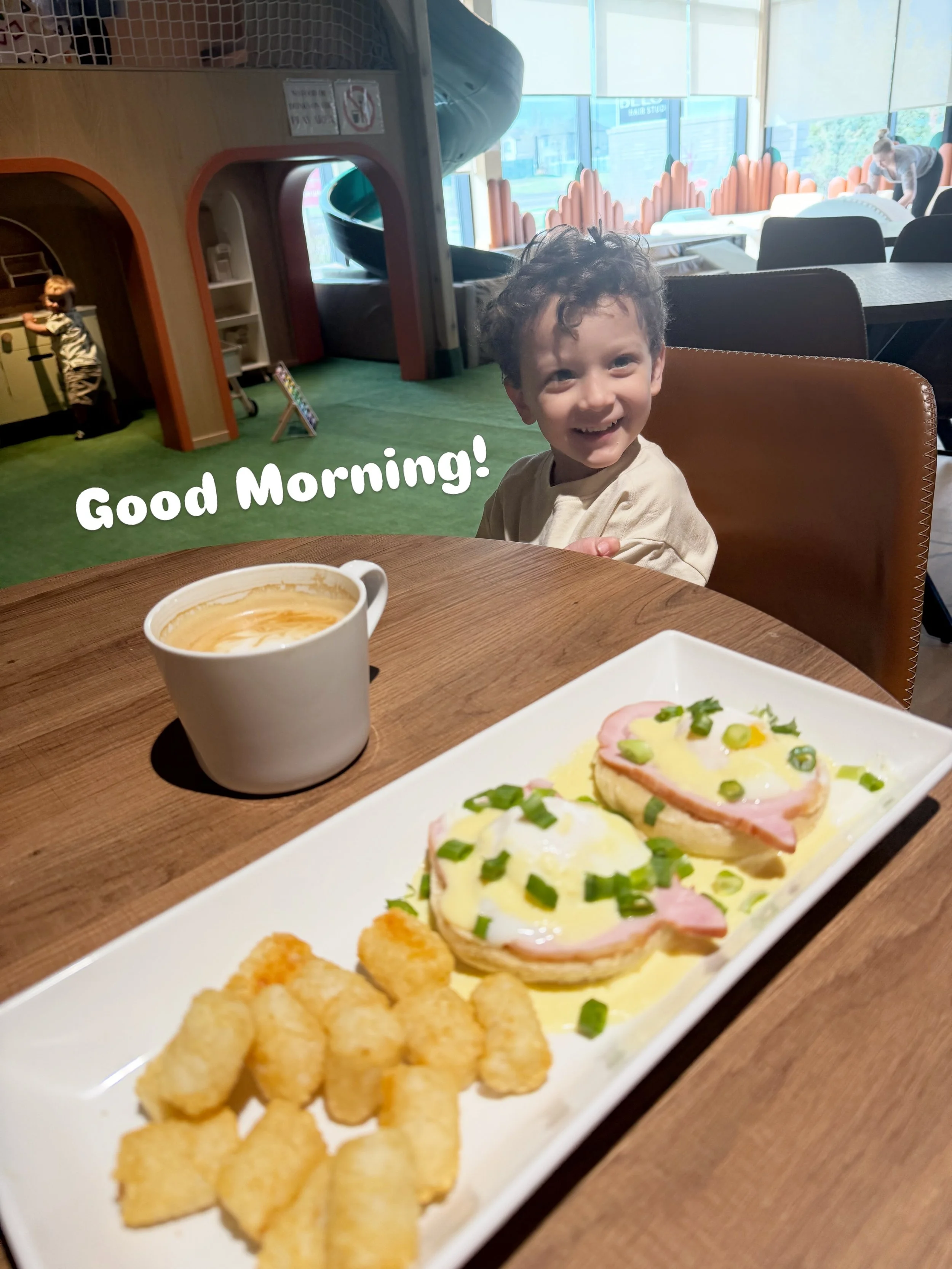 Happy Wednesday! Come try our new Eggs Benedict at Utopia Cafe &amp; Play 😋🥚