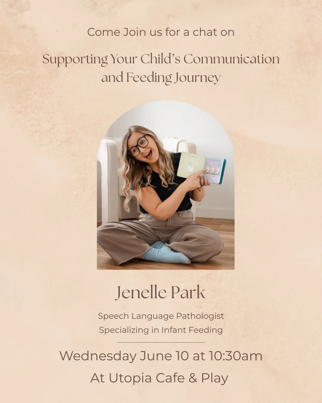 Join us this Wednesday morning! @beyondfeeding.yeg will be in giving an informative talk about your child&rsquo;s communication and feeding journey! 🩷