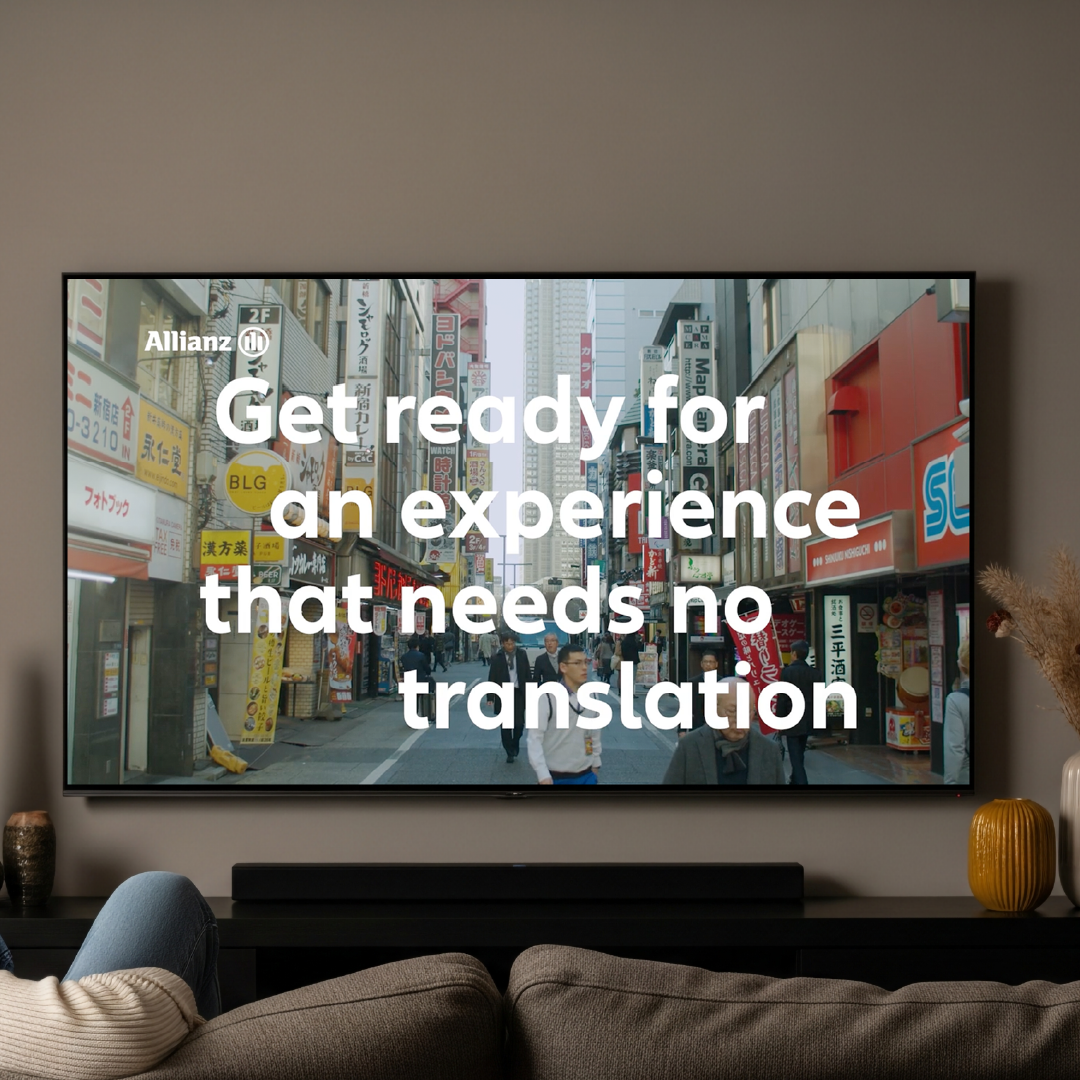 allianz travel insurance tv screen mockup