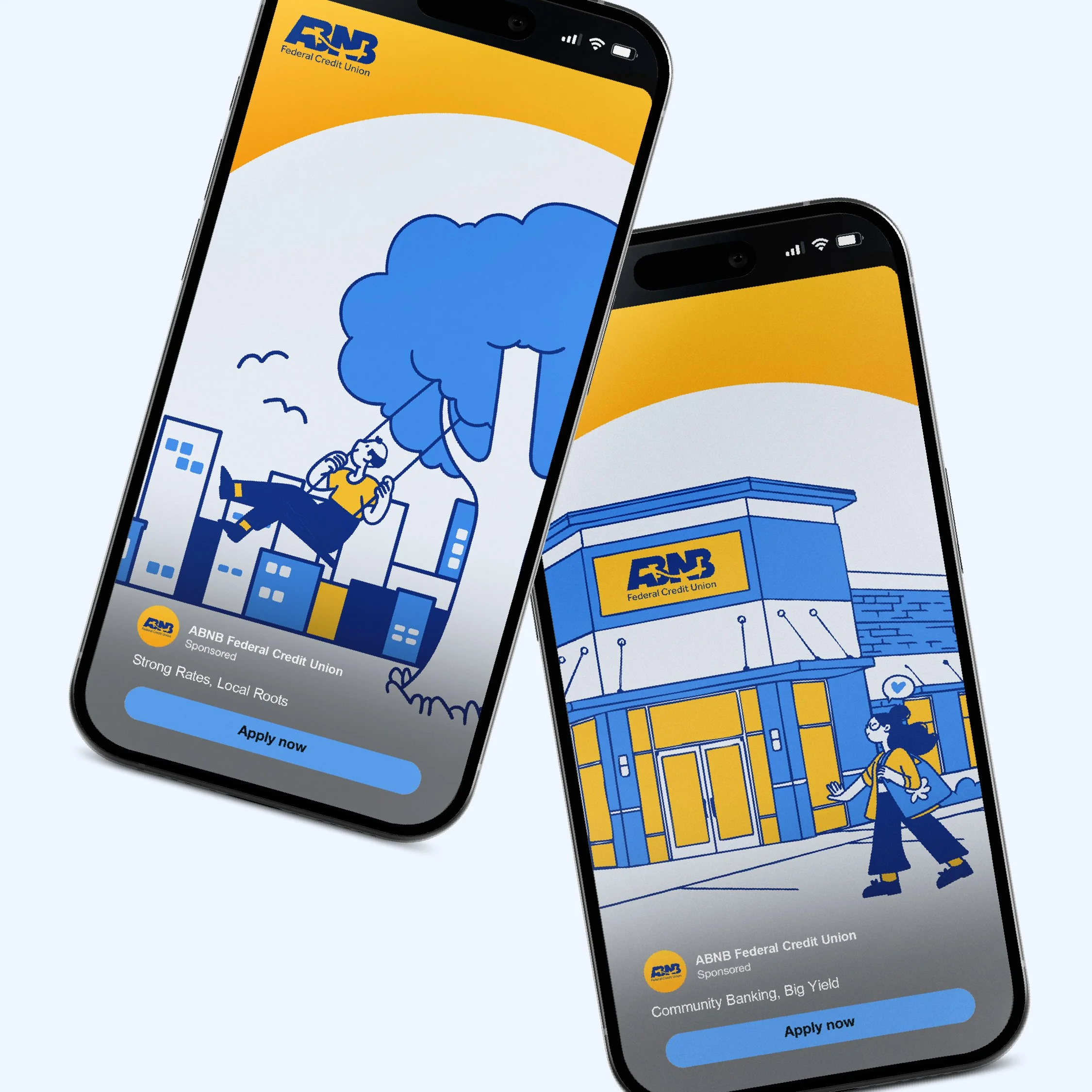 google demand gen ad mockups on iphones