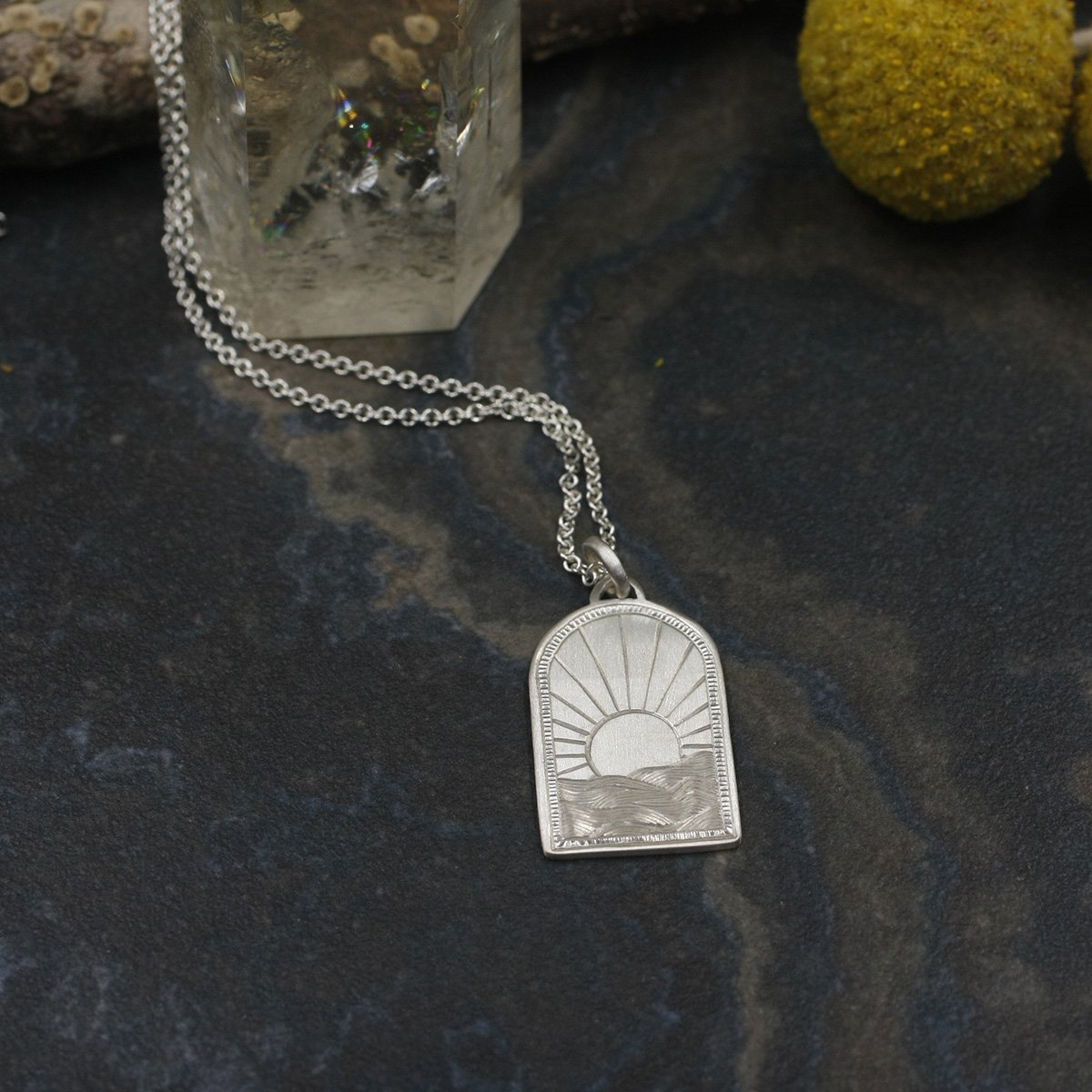 Gravée Portal Arch Sunrise Over Waves Pendant 6.jpg