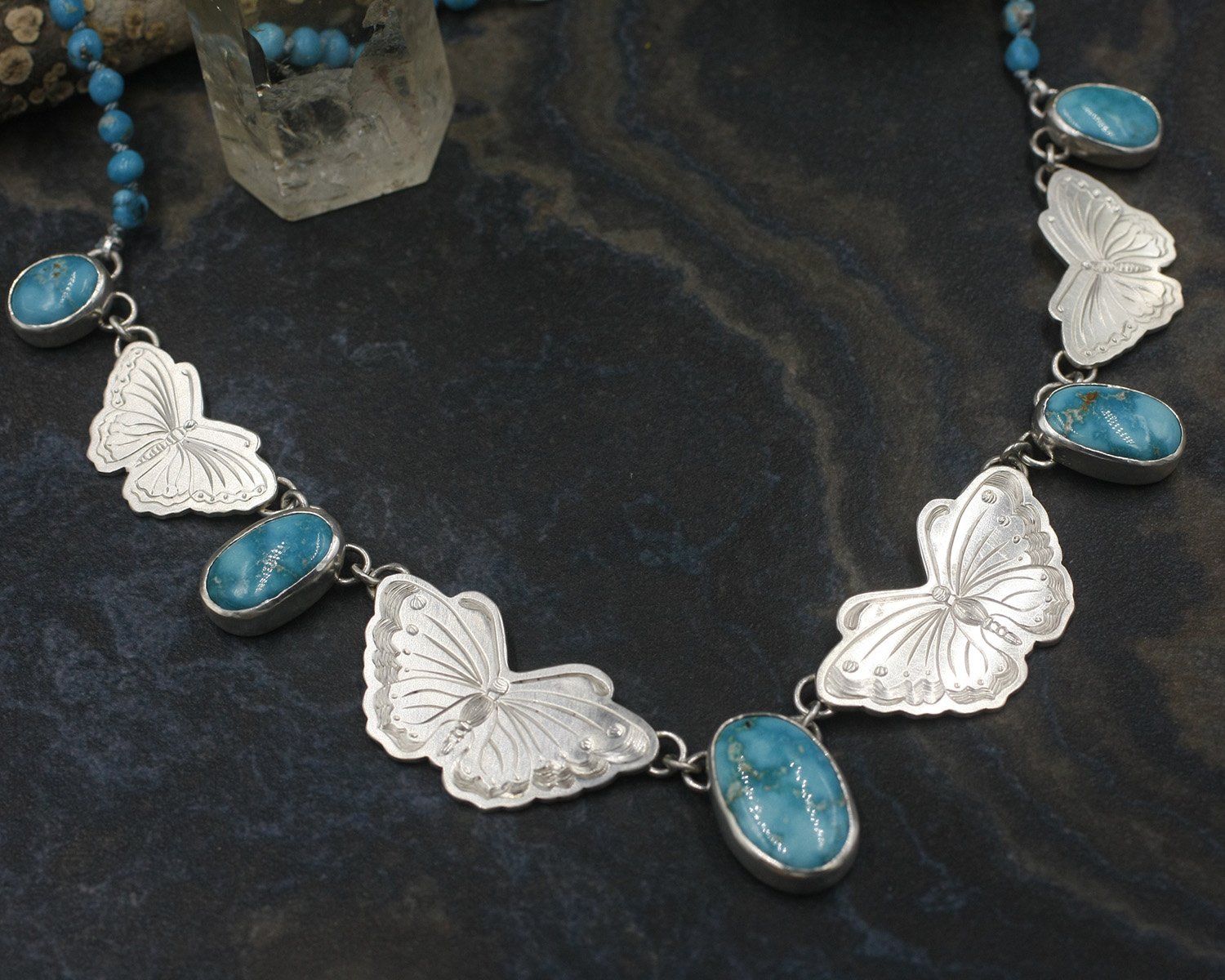 Gravée Butterfly Blue Ridge Turquoise Neckpiece 2.jpg