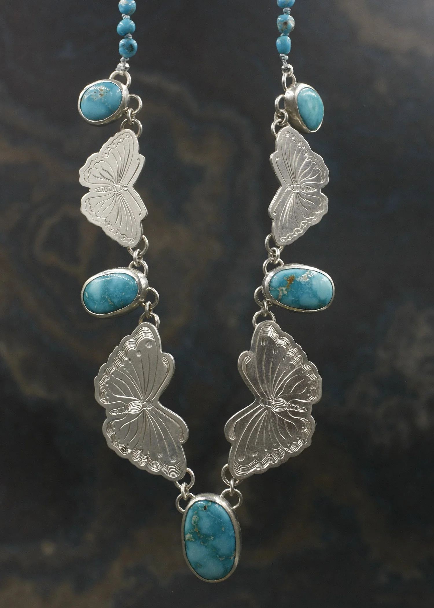 Gravée Butterfly Blue Ridge Turquoise Neckpiece 4.jpg
