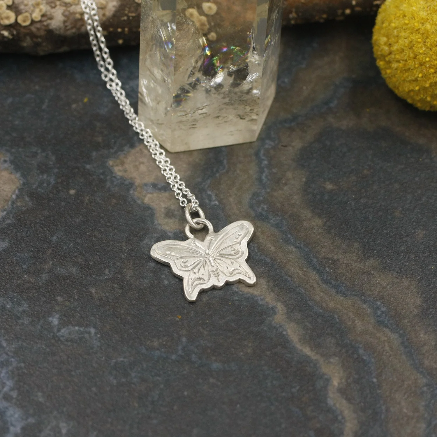 Gravée Mini Butterfly Crescent Moons Pendant 1.jpg