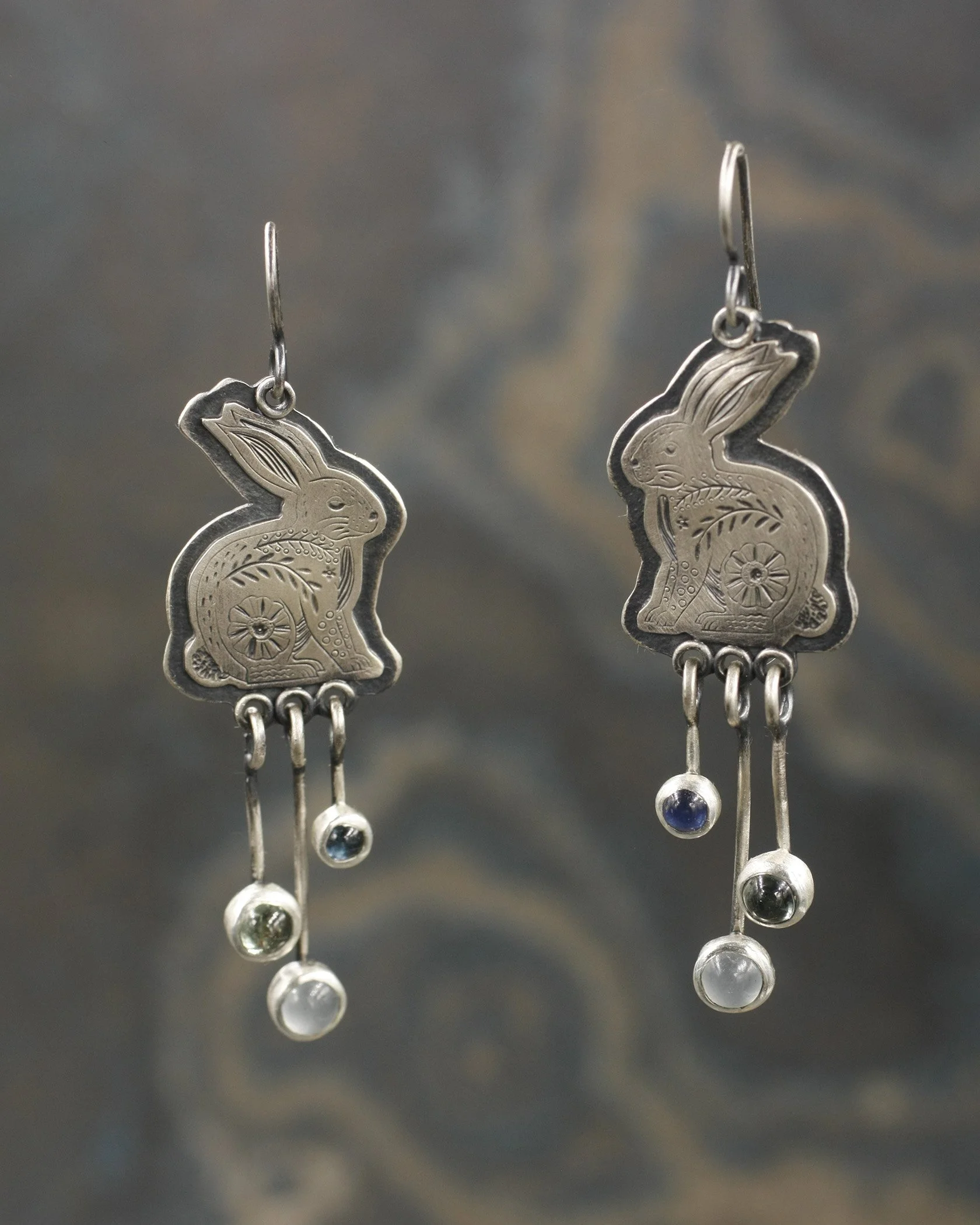 Folk Bunny witrh Dangles Earrings 6.jpg