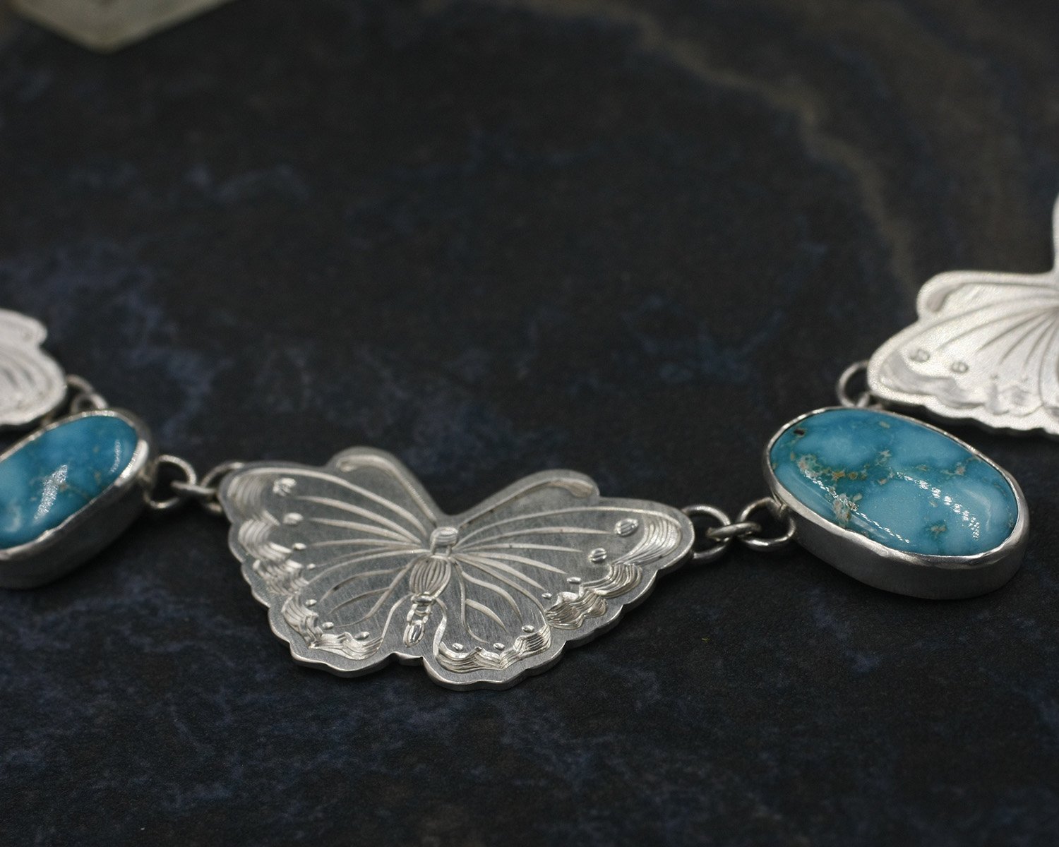 Gravée Butterfly Blue Ridge Turquoise Neckpiece 1.jpg