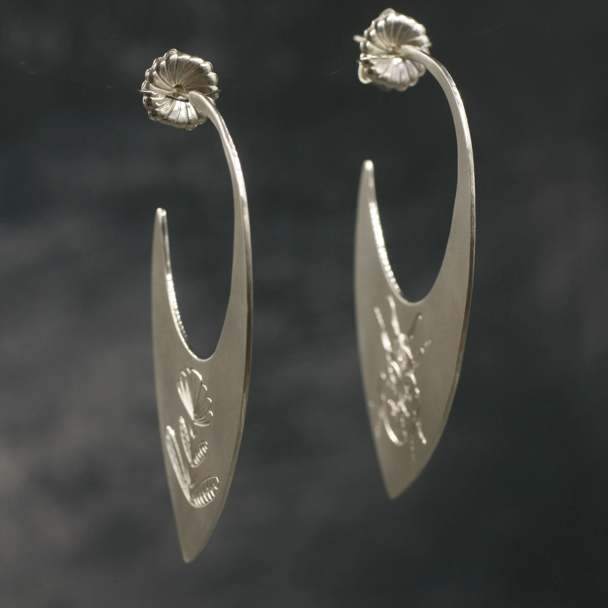Gravée Folk Art Flower and Beetle earrings 7.jpg