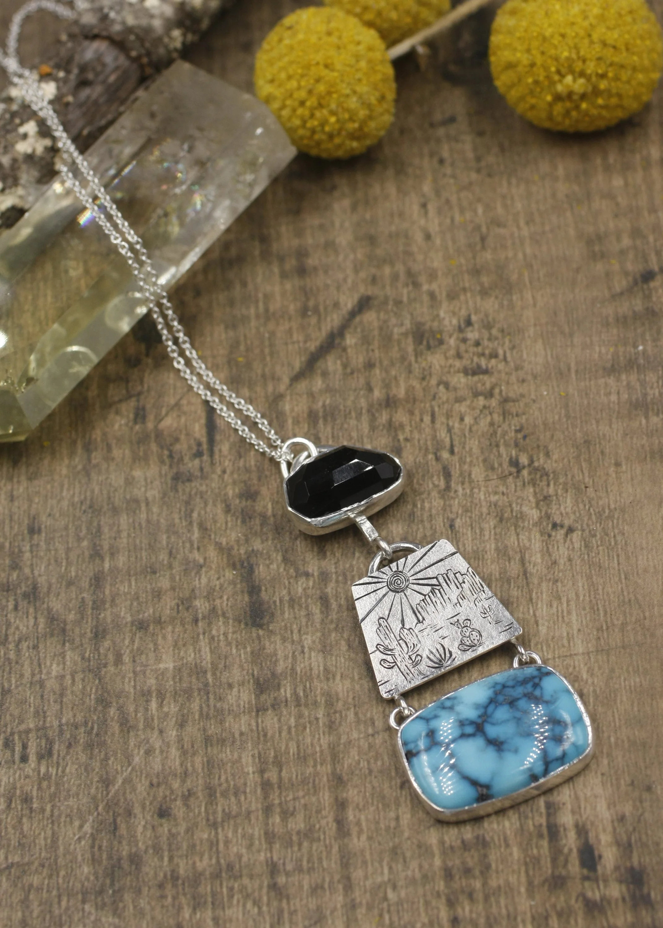 Brenda Turquoise and Onyx Pendant.jpg