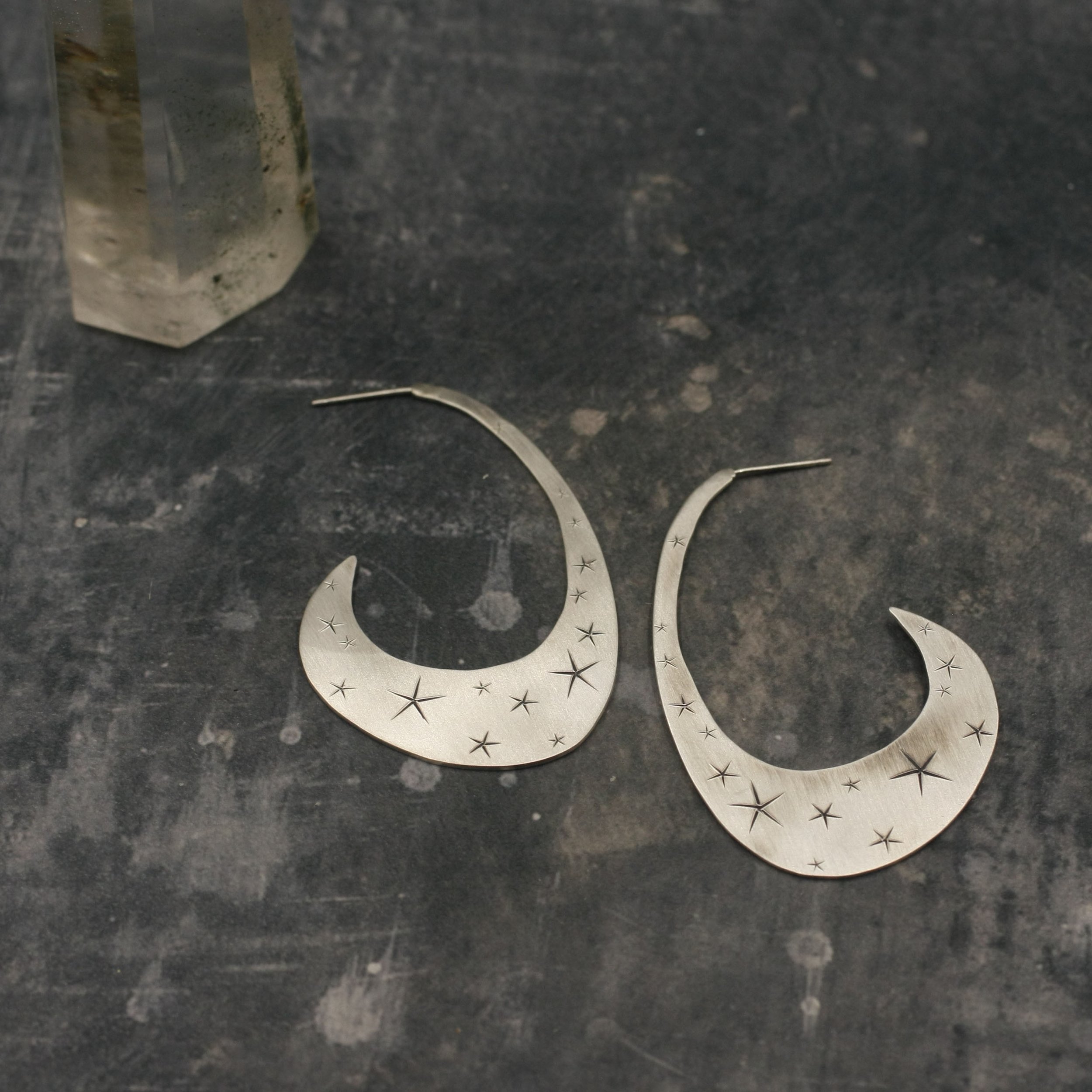 Gravée Blade Hoops J Star Earrings 5.jpg