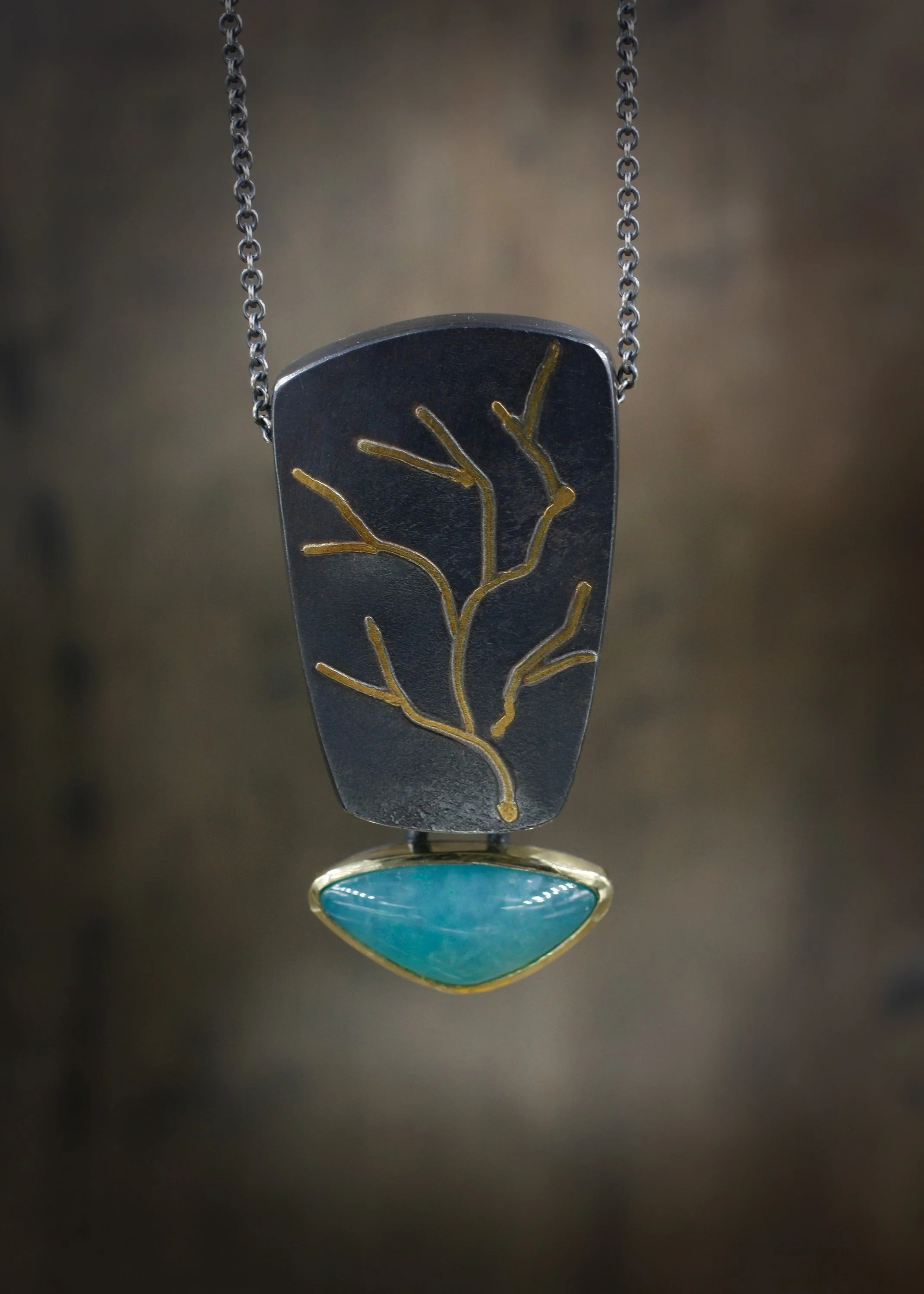 MELD Tree Hollowform Gem Silica Wedge Necklace 5.jpg
