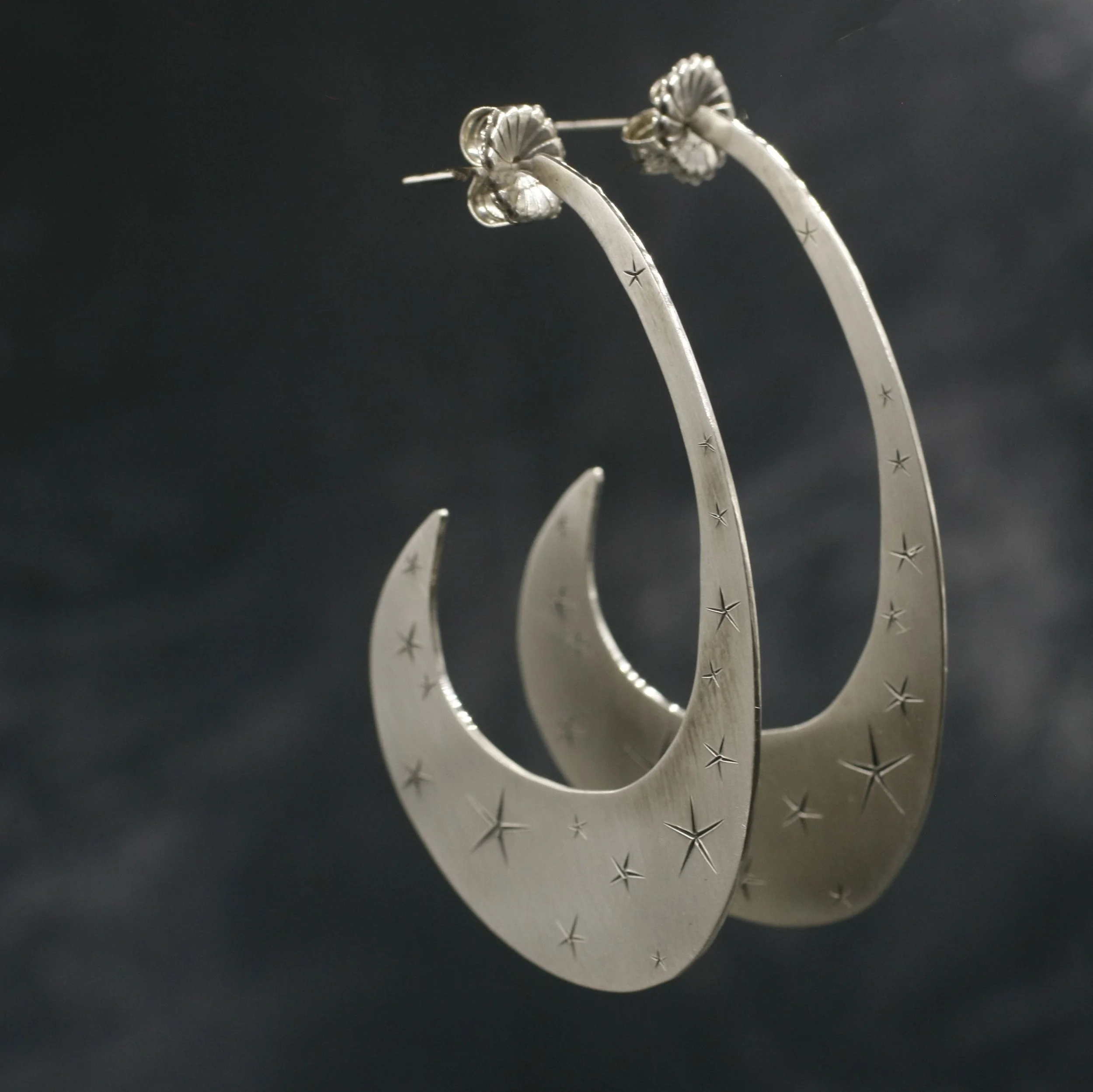 Gravée Blade Hoops J Star Earrings 1.jpg