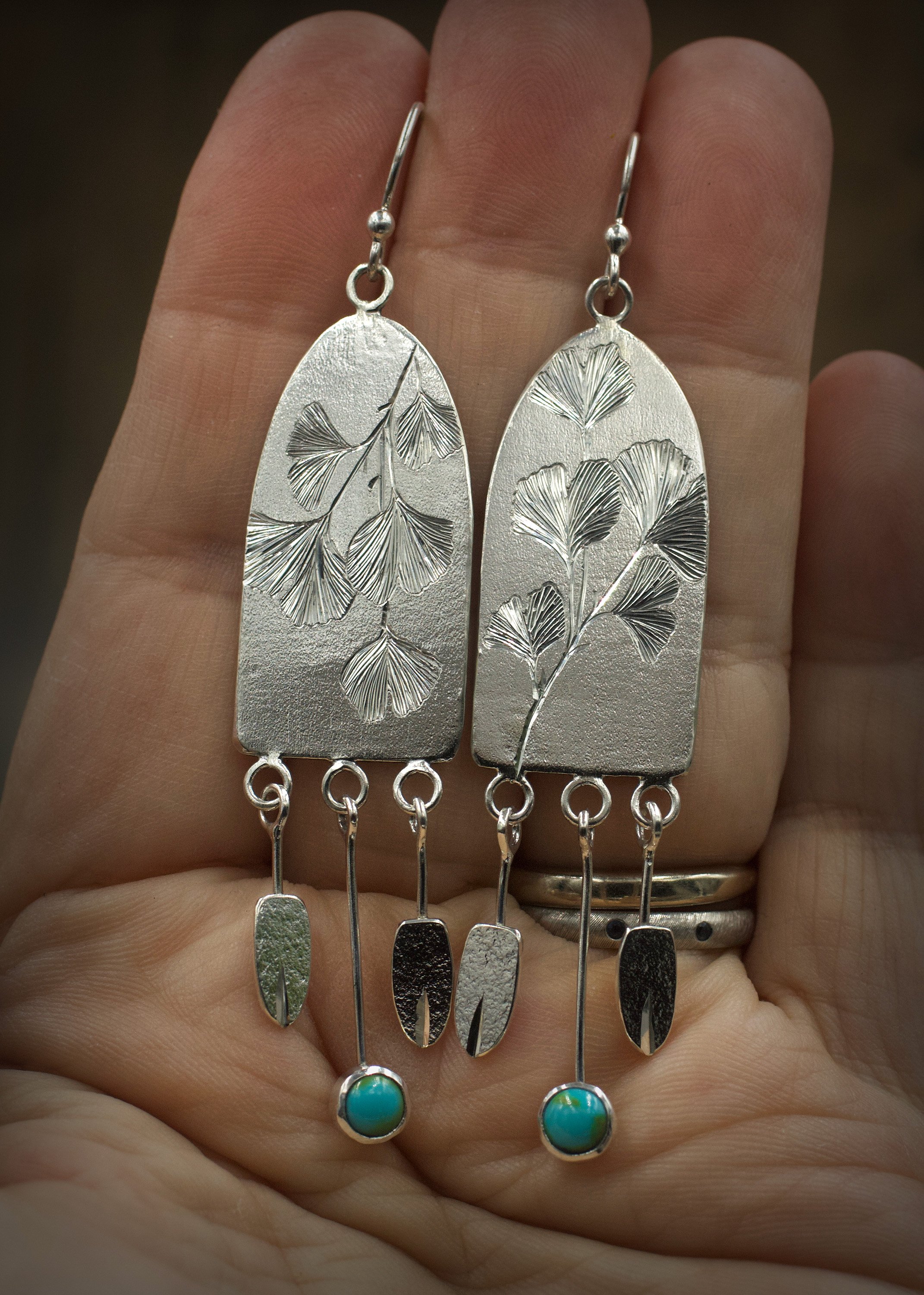 GRAVÉE Ginko Arches with Sonora Gold Turquoise Statement Earrings 7.jpg