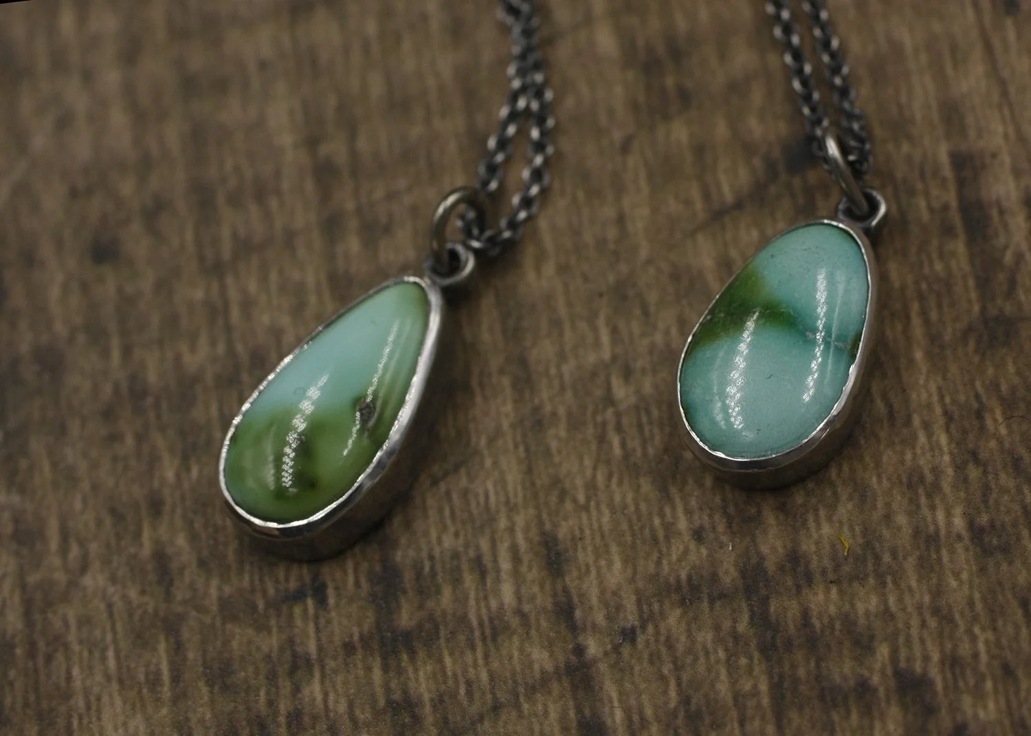 Botanicals Sonora Gold Turquoise Leaf imprint Pendants 4.jpg