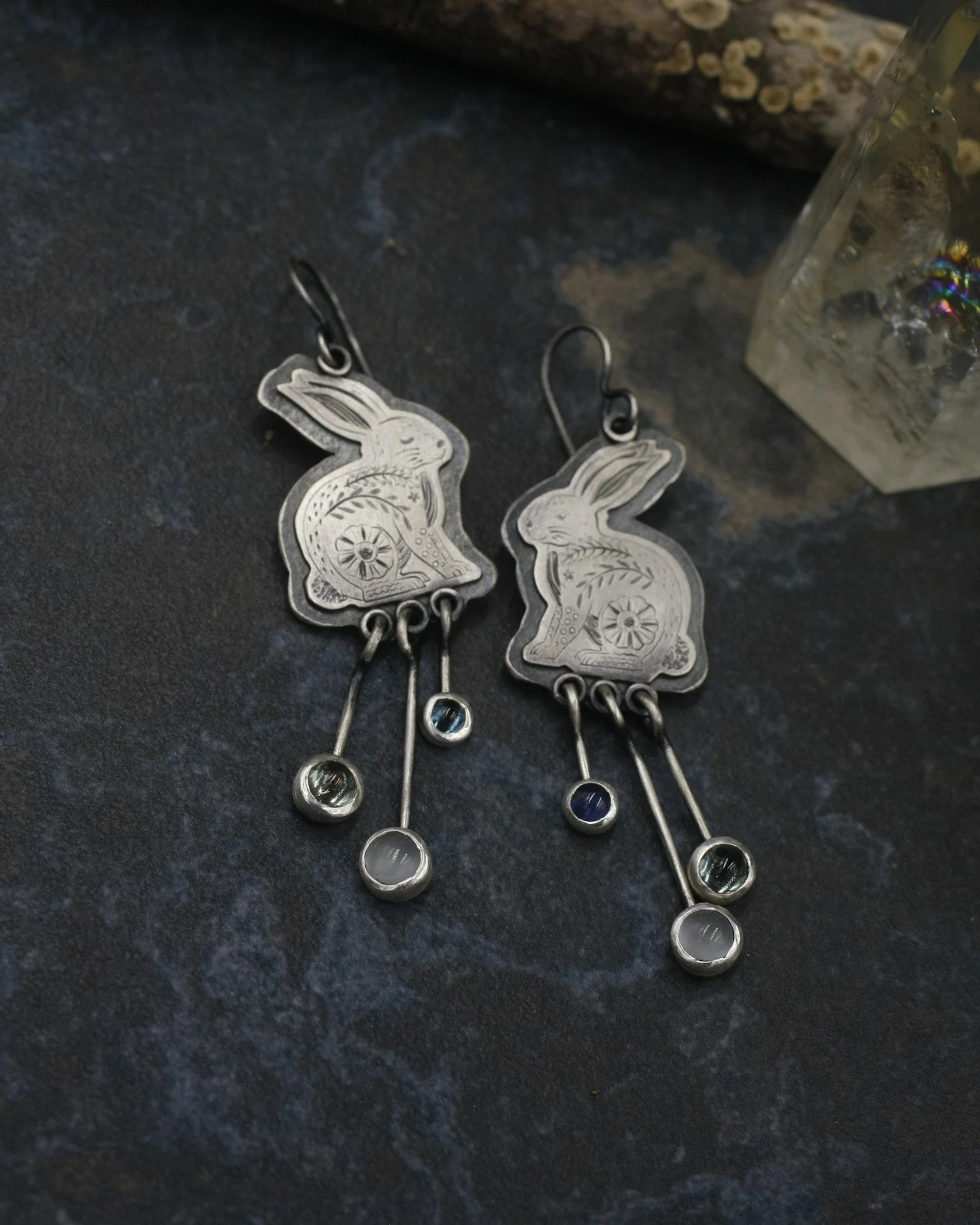 Folk Bunny witrh Dangles Earrings.jpg