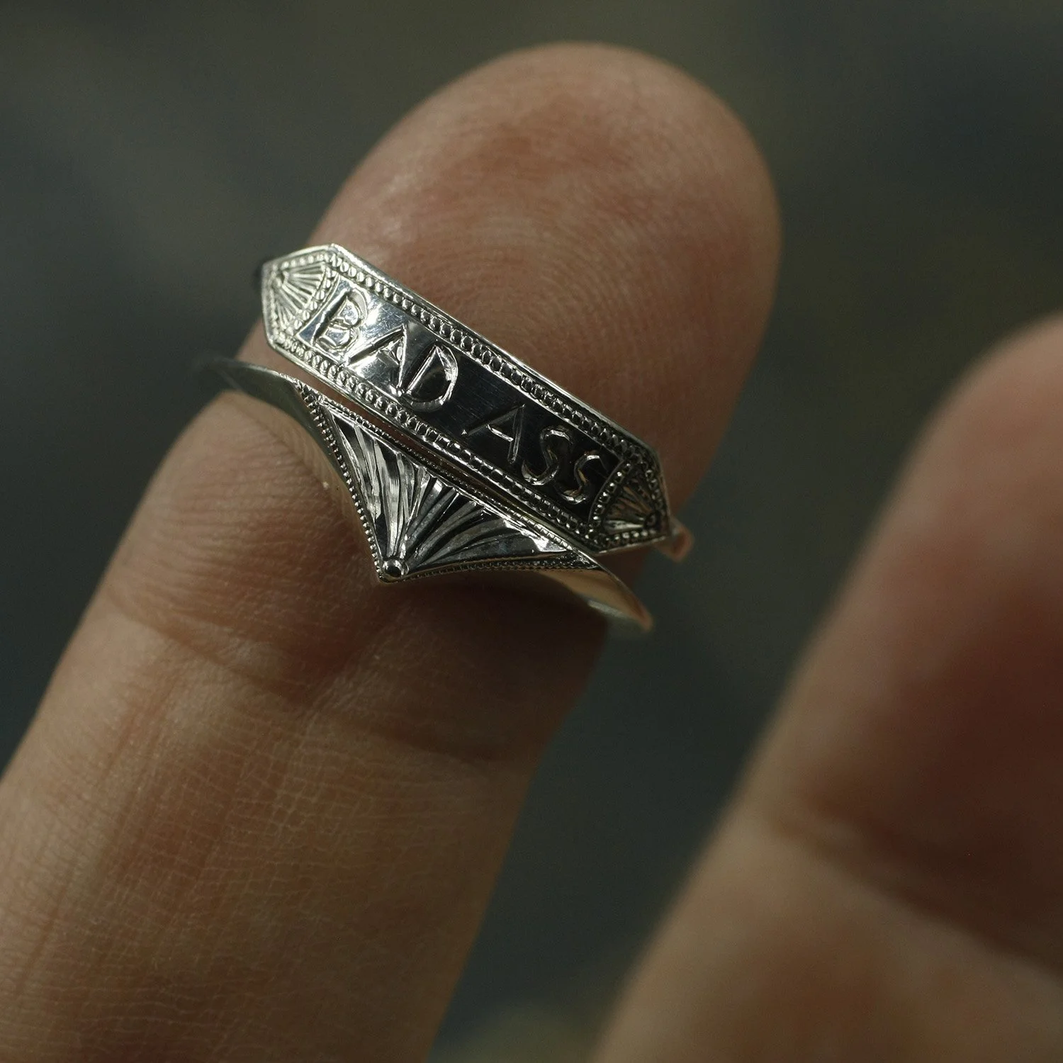 Bad Ass Milgrain Banner Signet Ring 2.jpg