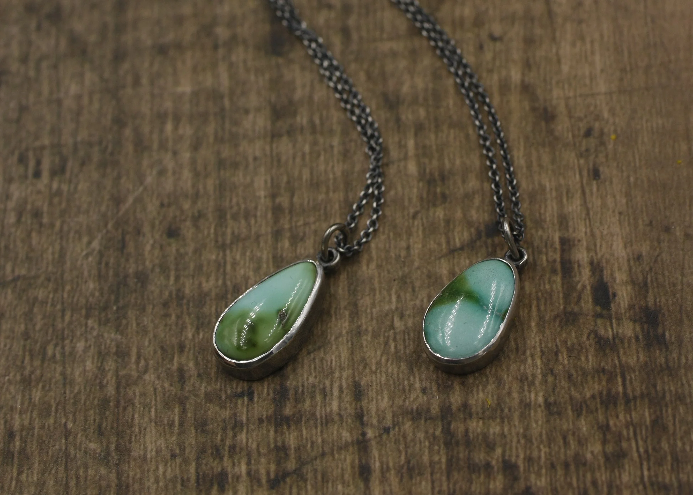 Botanicals Sonora Gold Turquoise Leaf imprint Pendants 3.jpg