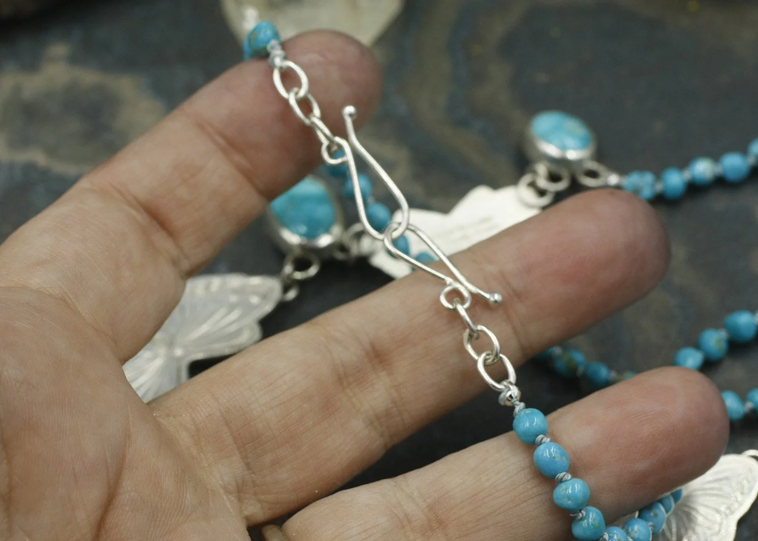 Gravée Butterfly Blue Ridge Turquoise Neckpiece 7.jpg