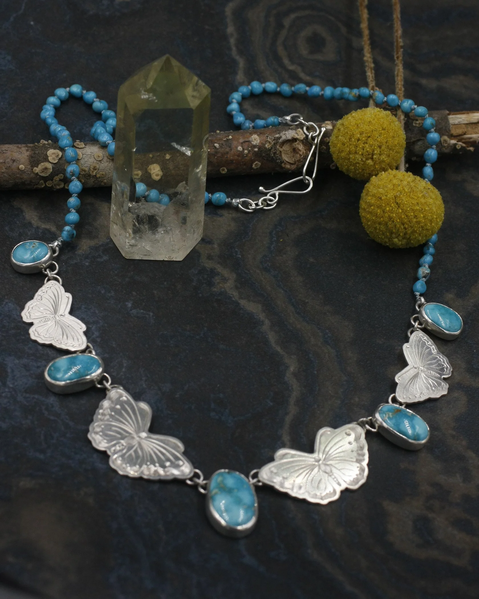 Gravée Butterfly Blue Ridge Turquoise Neckpiece 3.jpg