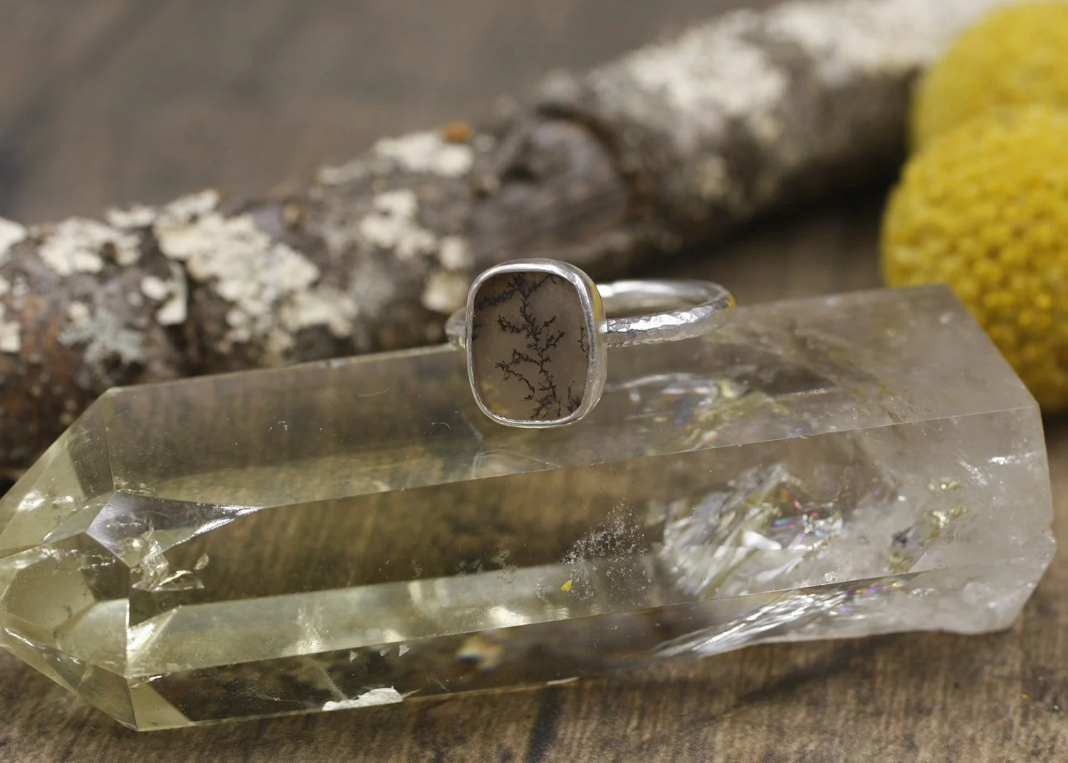 Luxe Rectangle Dendritic Agate Branch Ring.jpg