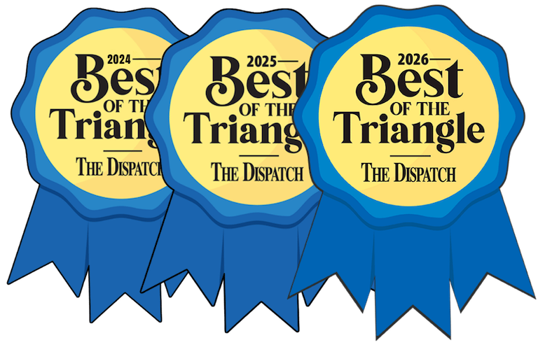 Best of the Triangle Winner Ribbons for 2024, 2025, and 2026