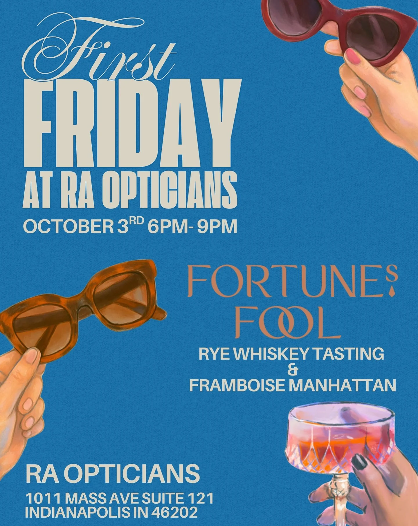 First Friday at Ra 🕶️🥃 @factoryartsdistrict 
@fortunesfoolwhiskey tasting &amp; new signature cocktail by our very own Lyle Ooley.

If you&rsquo;ve been following us for a minute, you know we&rsquo;re low key obsessed with things that are well made