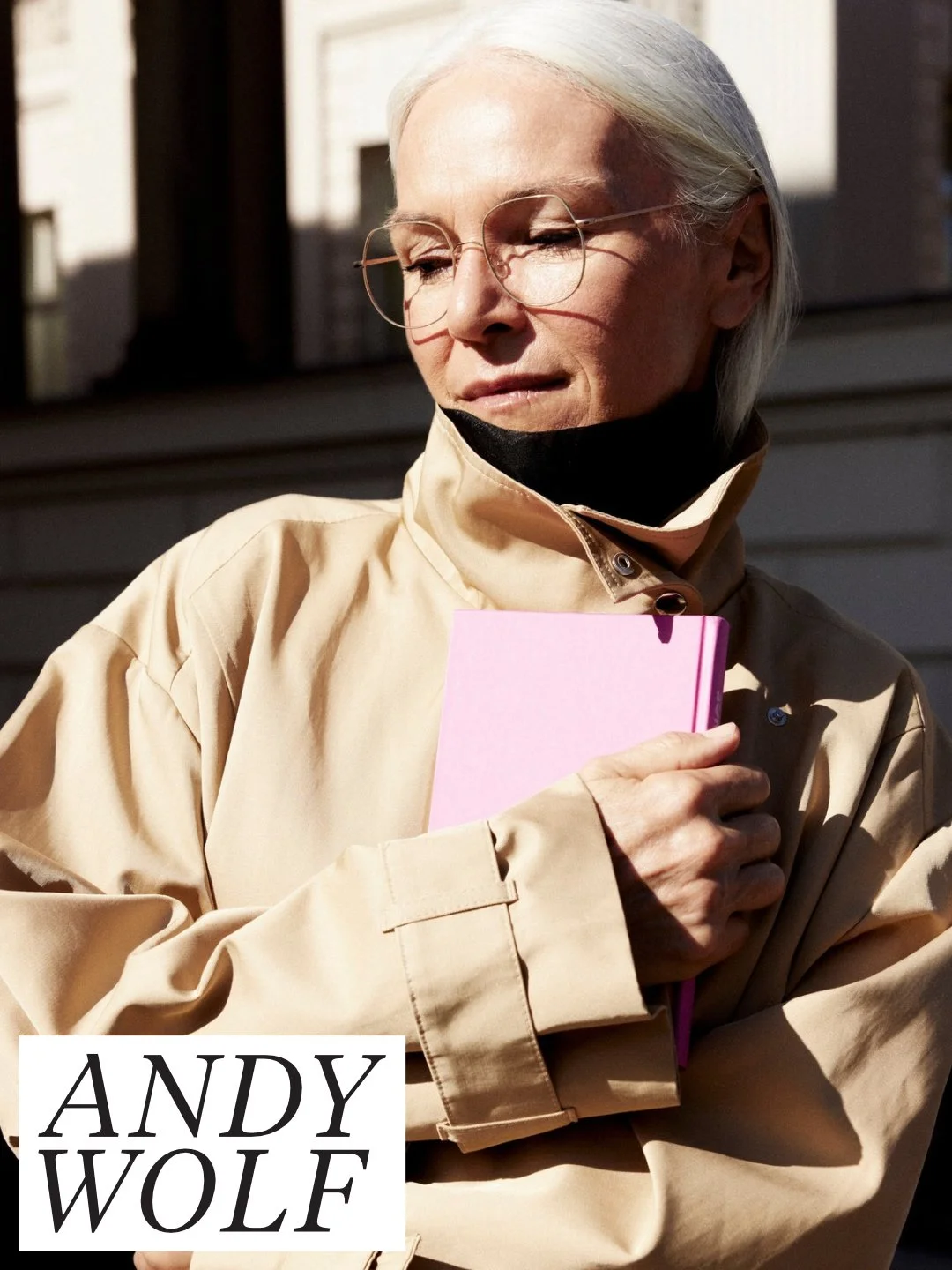 Woman wearing Andy Wolf glasses