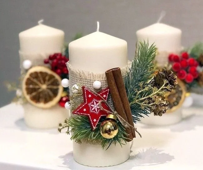 Taller: Decoración de velas navideñas