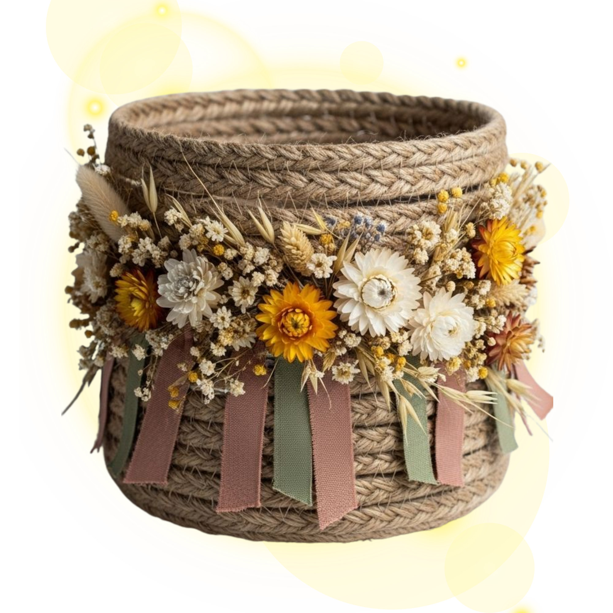 Taller: Canasto con motivo de flores por Taller Cúcara Mácara