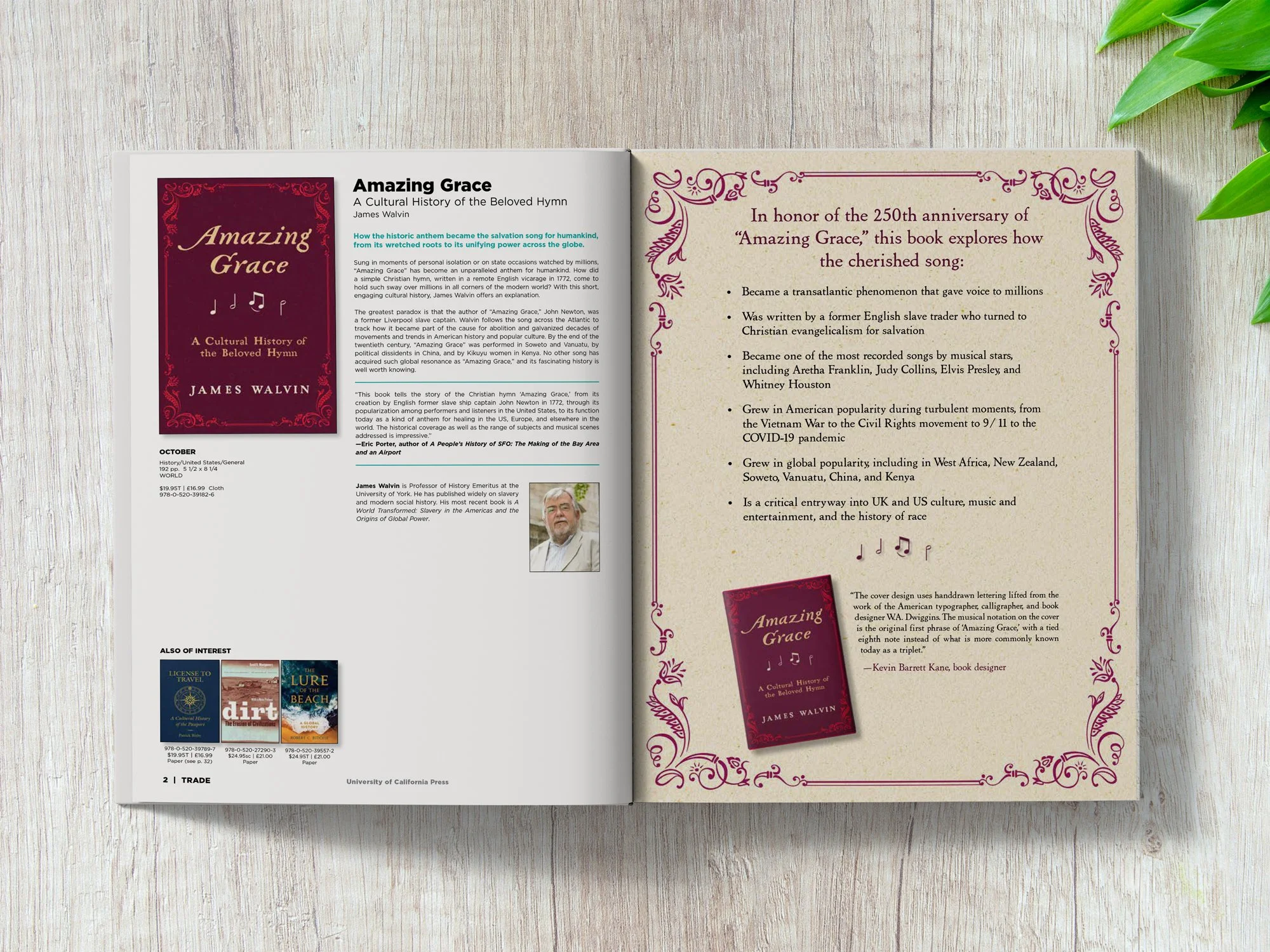 Catalog spread with additional selling points