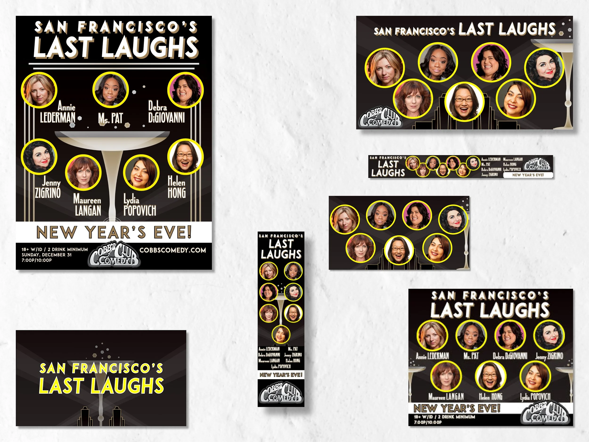 This is an example of a suite of ads for a single event. I developed the visual concept and then ensured that the concept worked across multiple sizes, not all of which required the same amount of information.