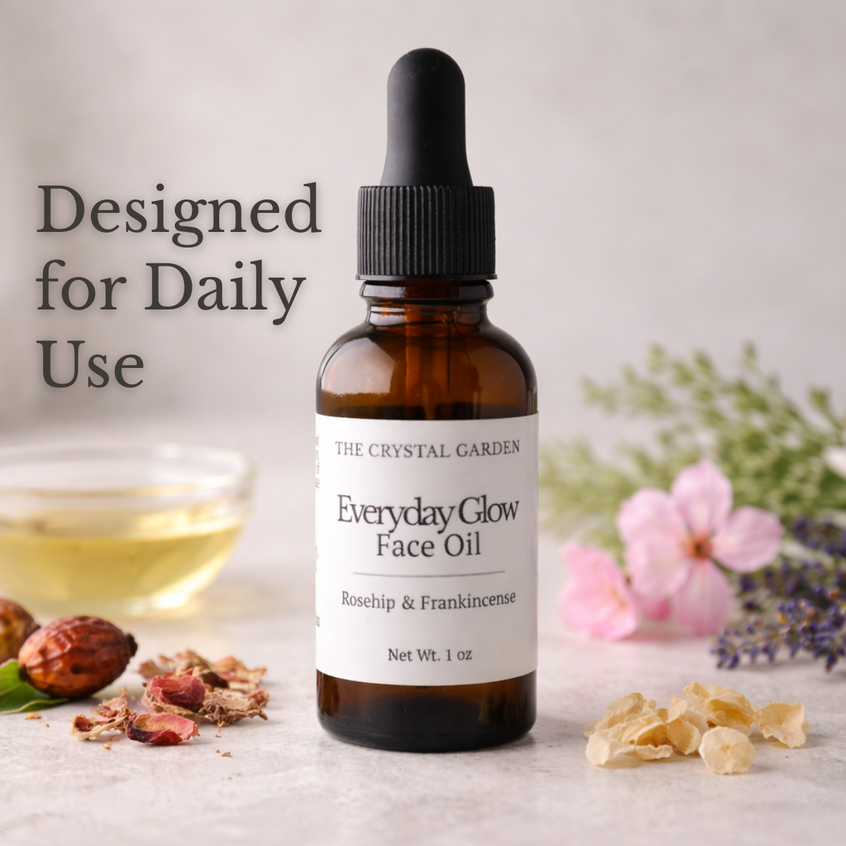 Everyday Glow Face Oil lightweight botanical facial oil for radiant-looking skin