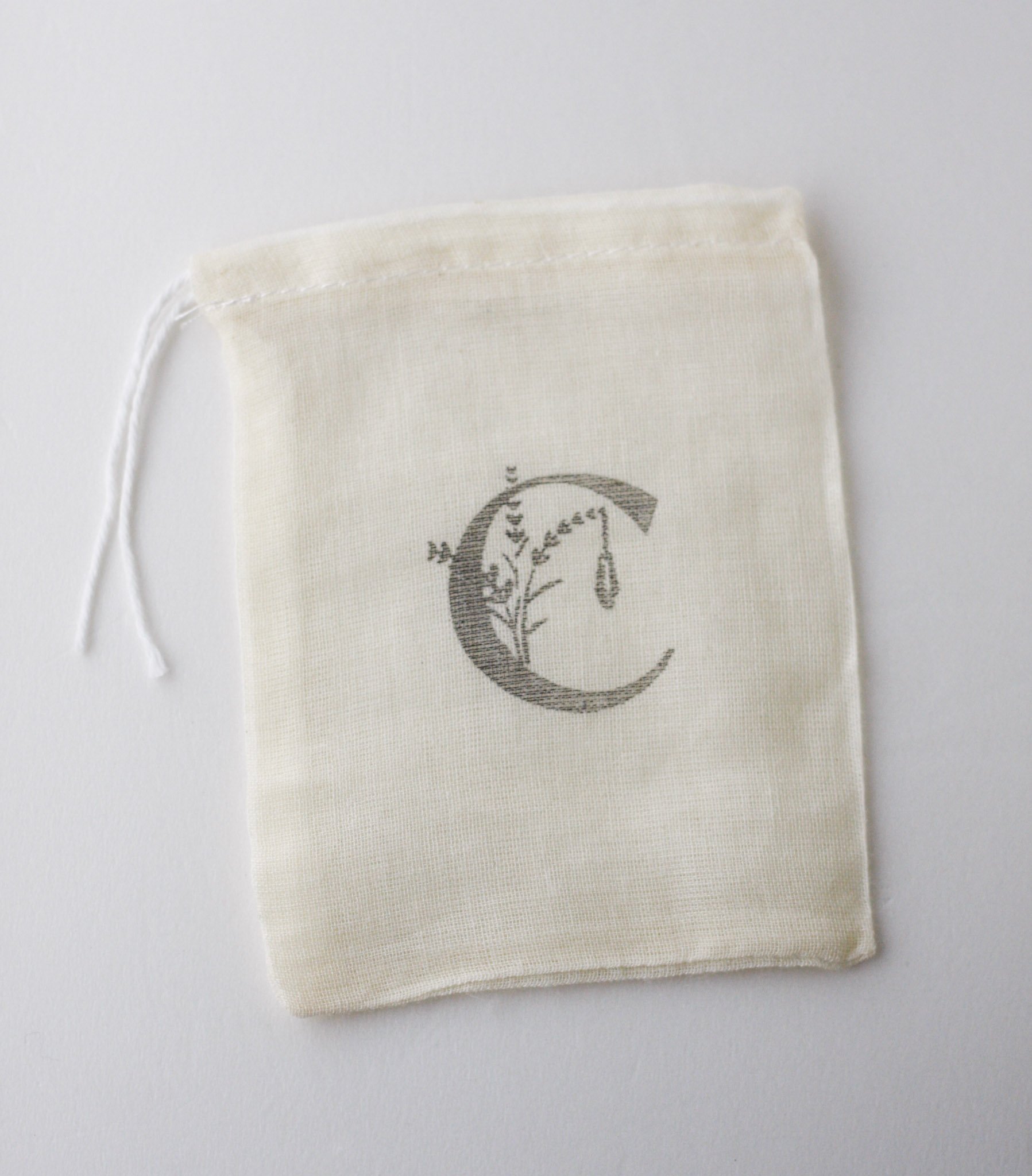 3x5 muslig bag stampled with company logo