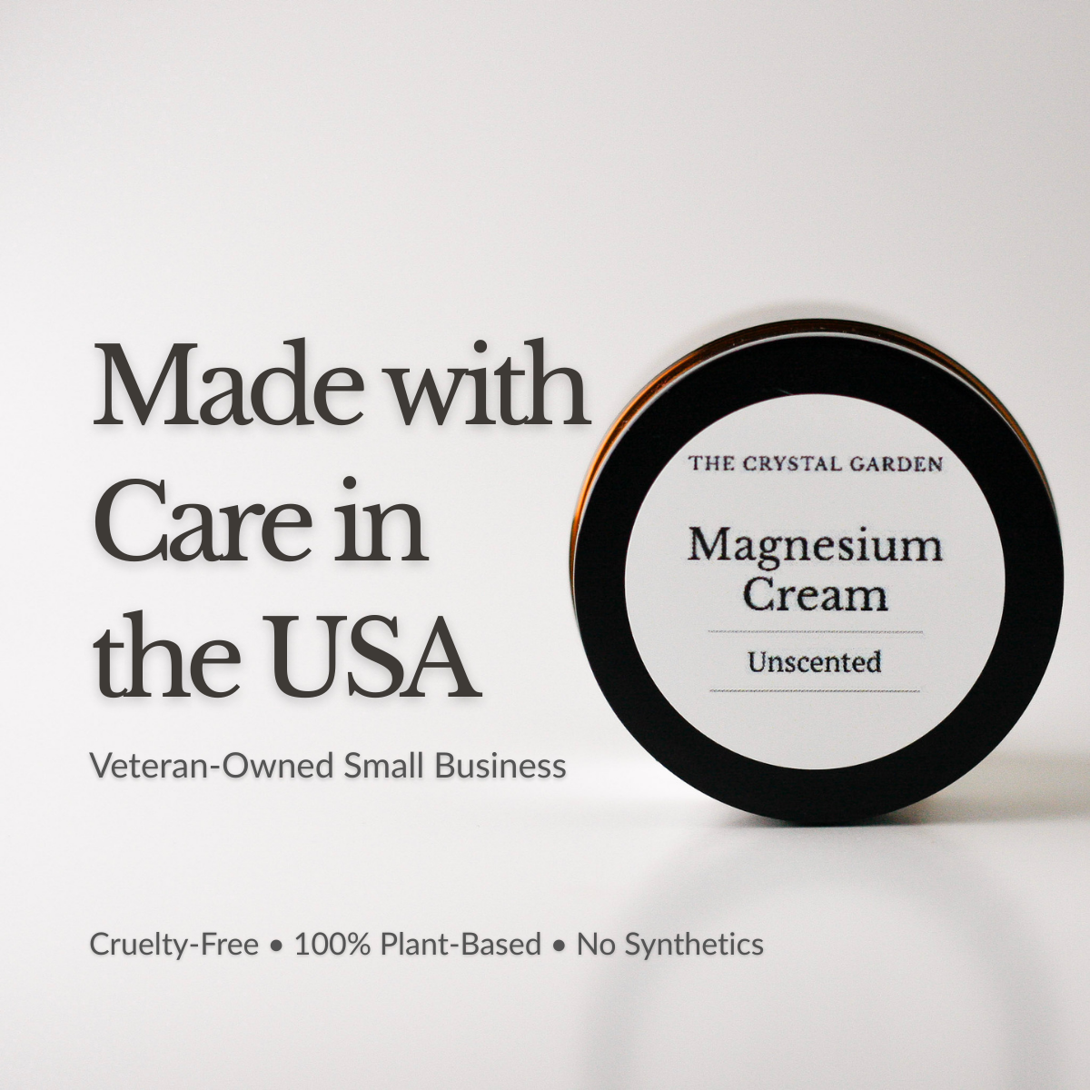 supporting text. Made in USA. veterain owned small company