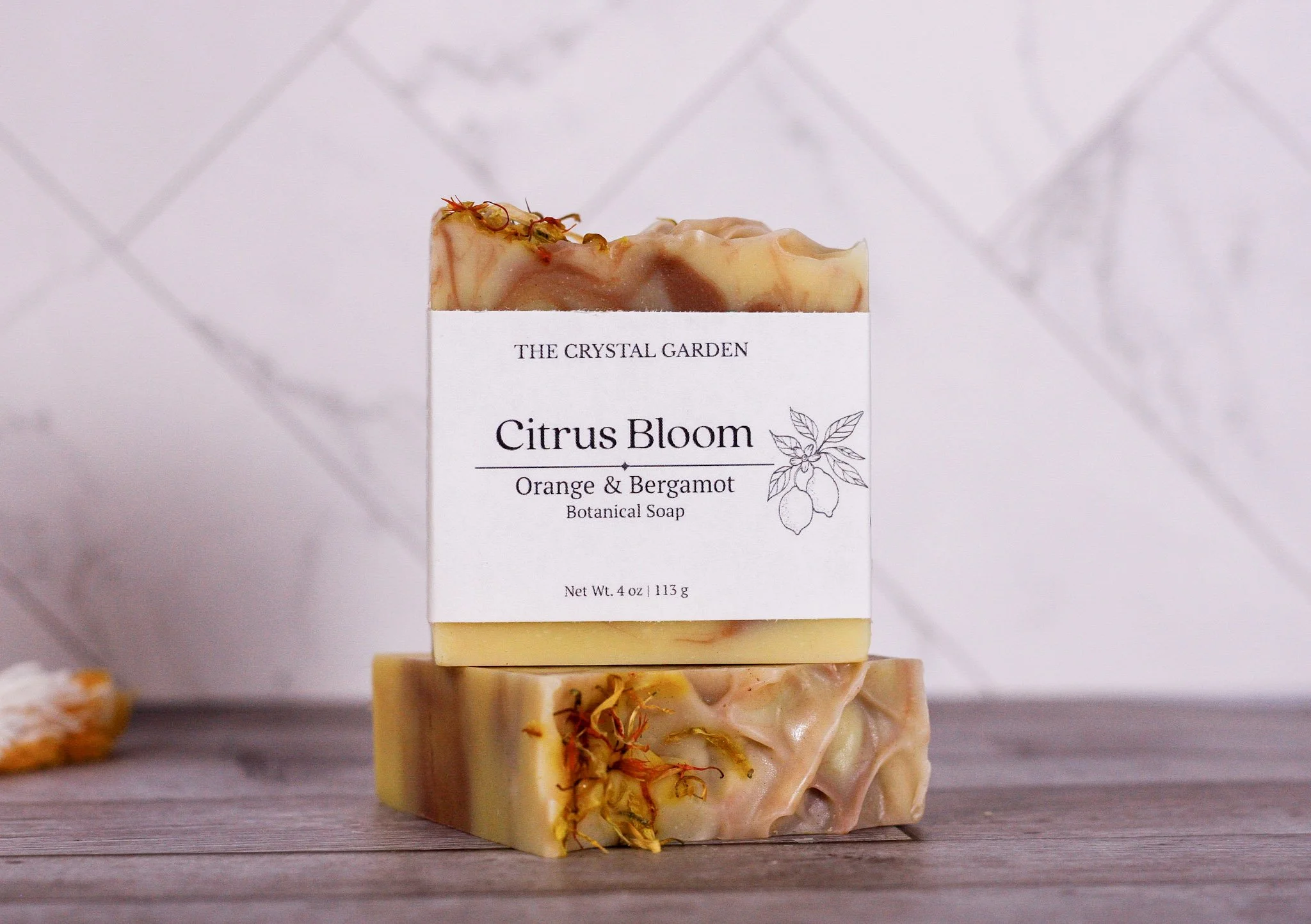 Citrus bloom bar soap by The Crystalg Garden