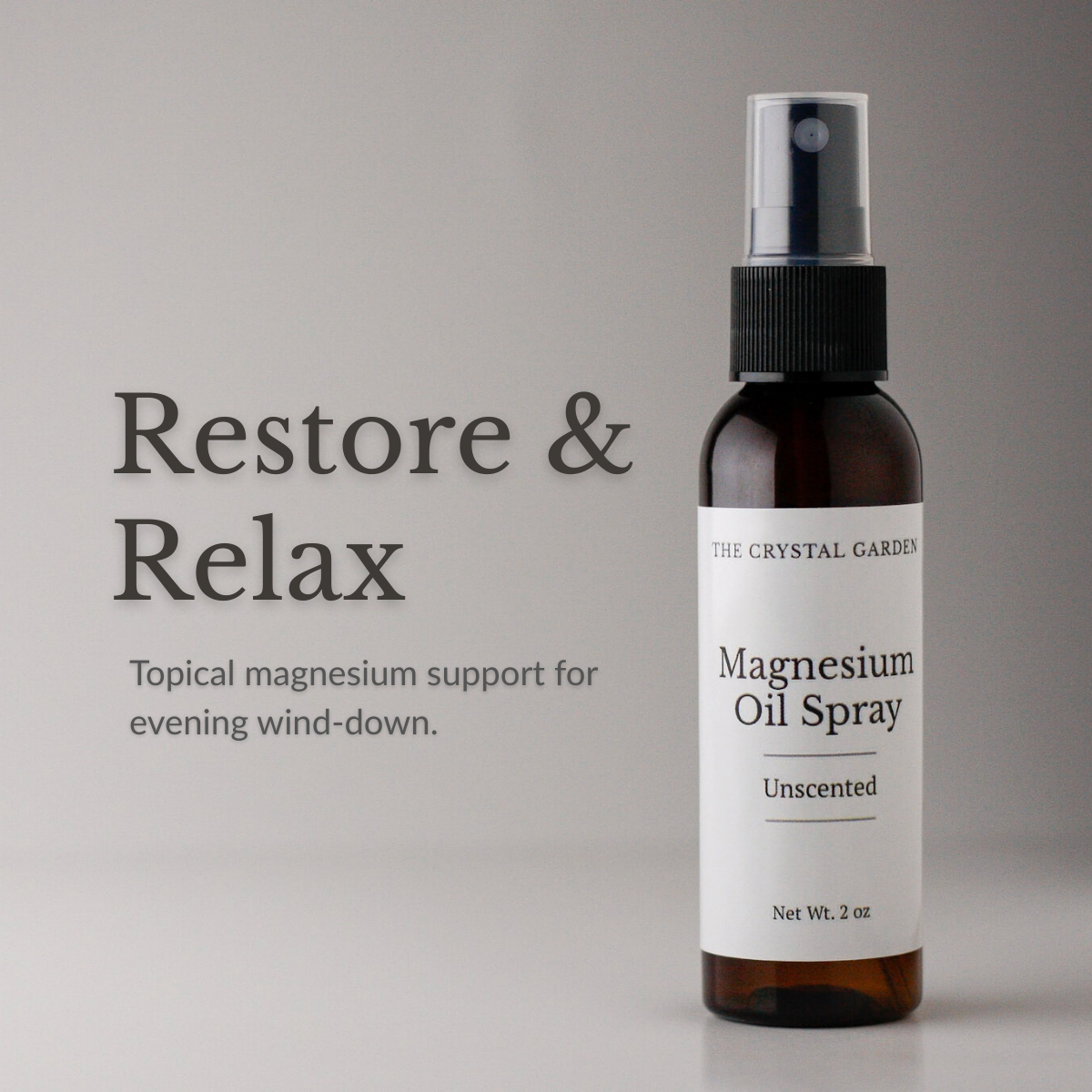 Magnesium Spray and Magnesium Cream Unscented set for topical magnesium support