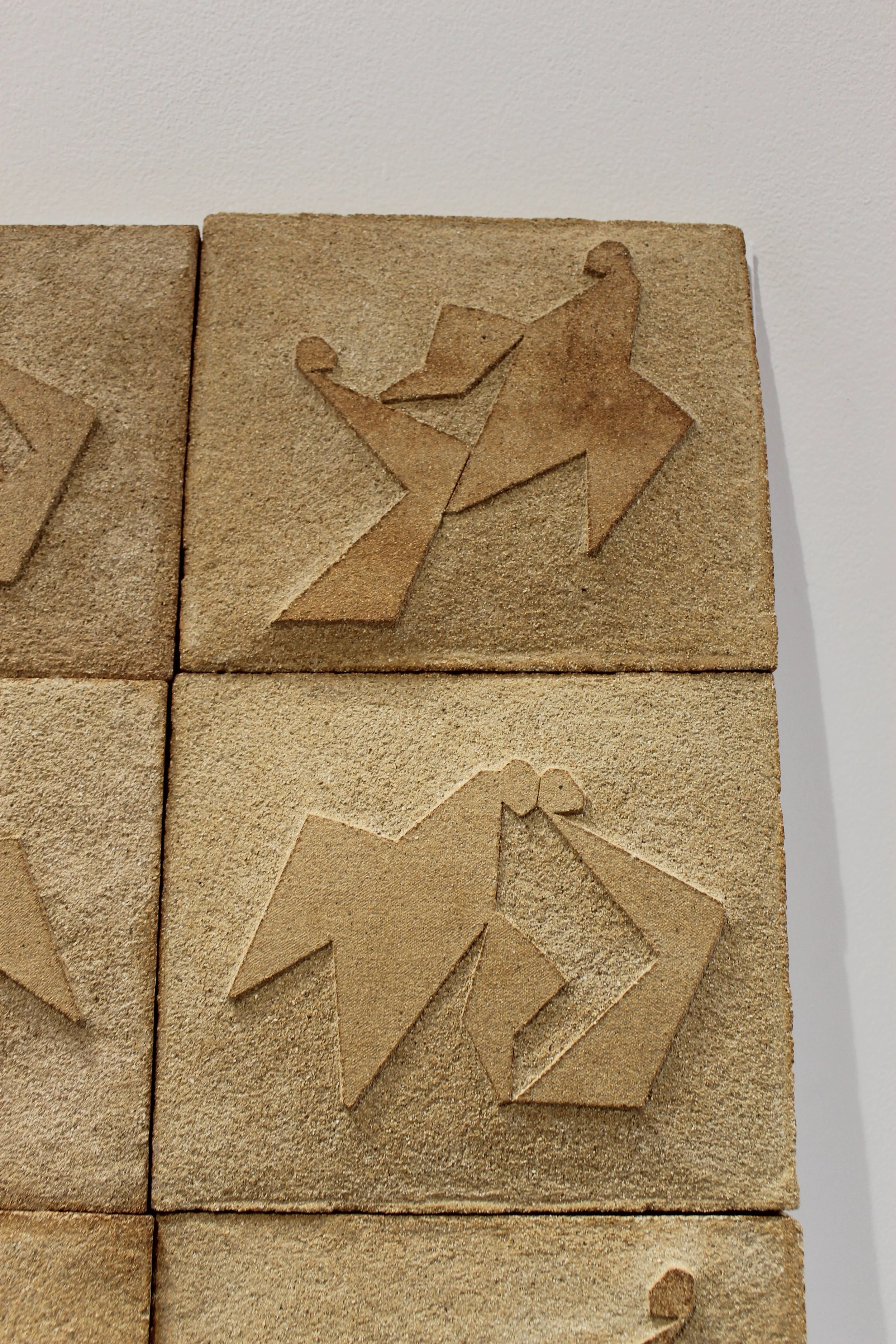 Detail of 'Dyad' (2025) Showing two of 18 reliefs.