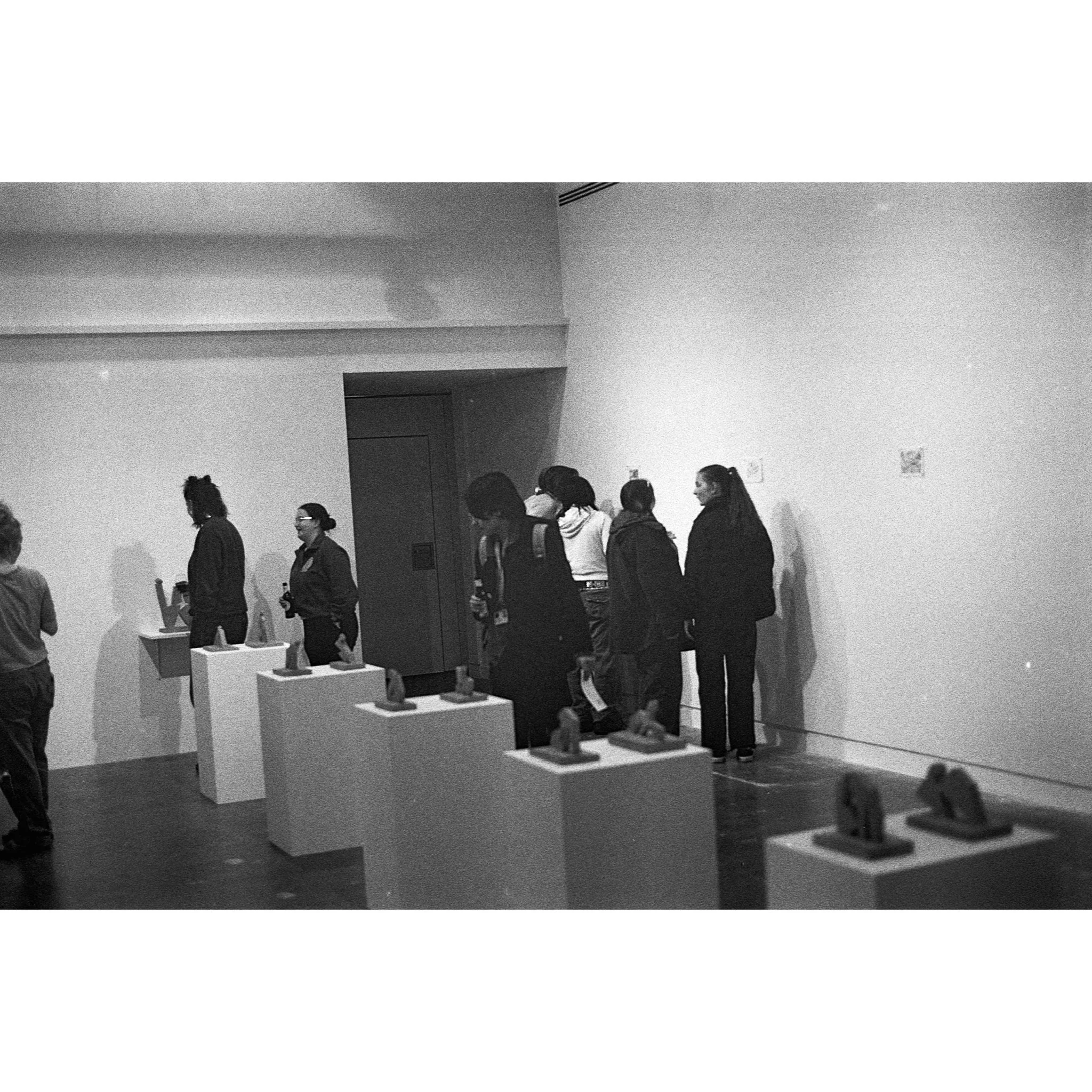 Photograph of the private view of 'Izatt Shortman, Harry Wilkins' at Michael Pennie Gallery, Bath, 2024. © Jakub Knap, 2024